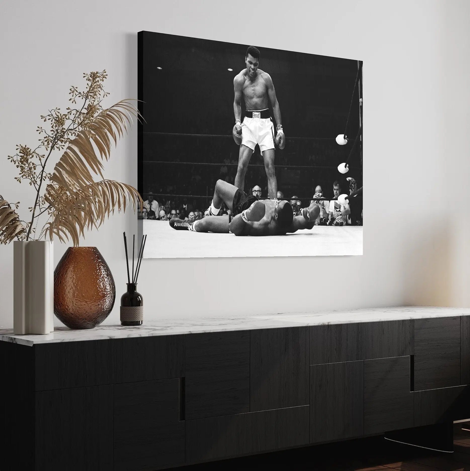 Muhammad Ali VS Sonny Liston Canvas Wall Art | Poster Print - Canvastoria