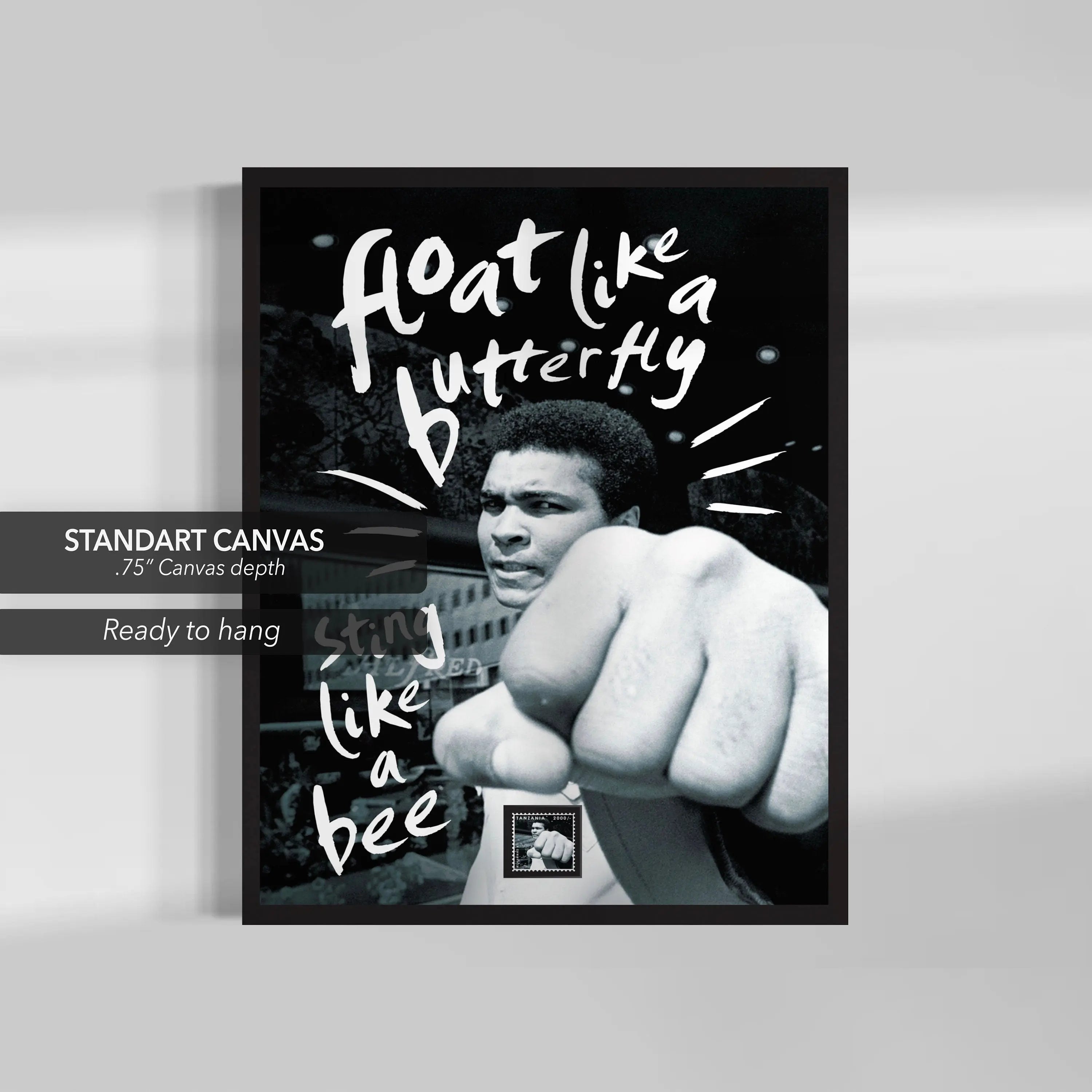 Float Like a Butterfly Sting Like a Bee Canvas Wall Art | Poster Print Canvastoria