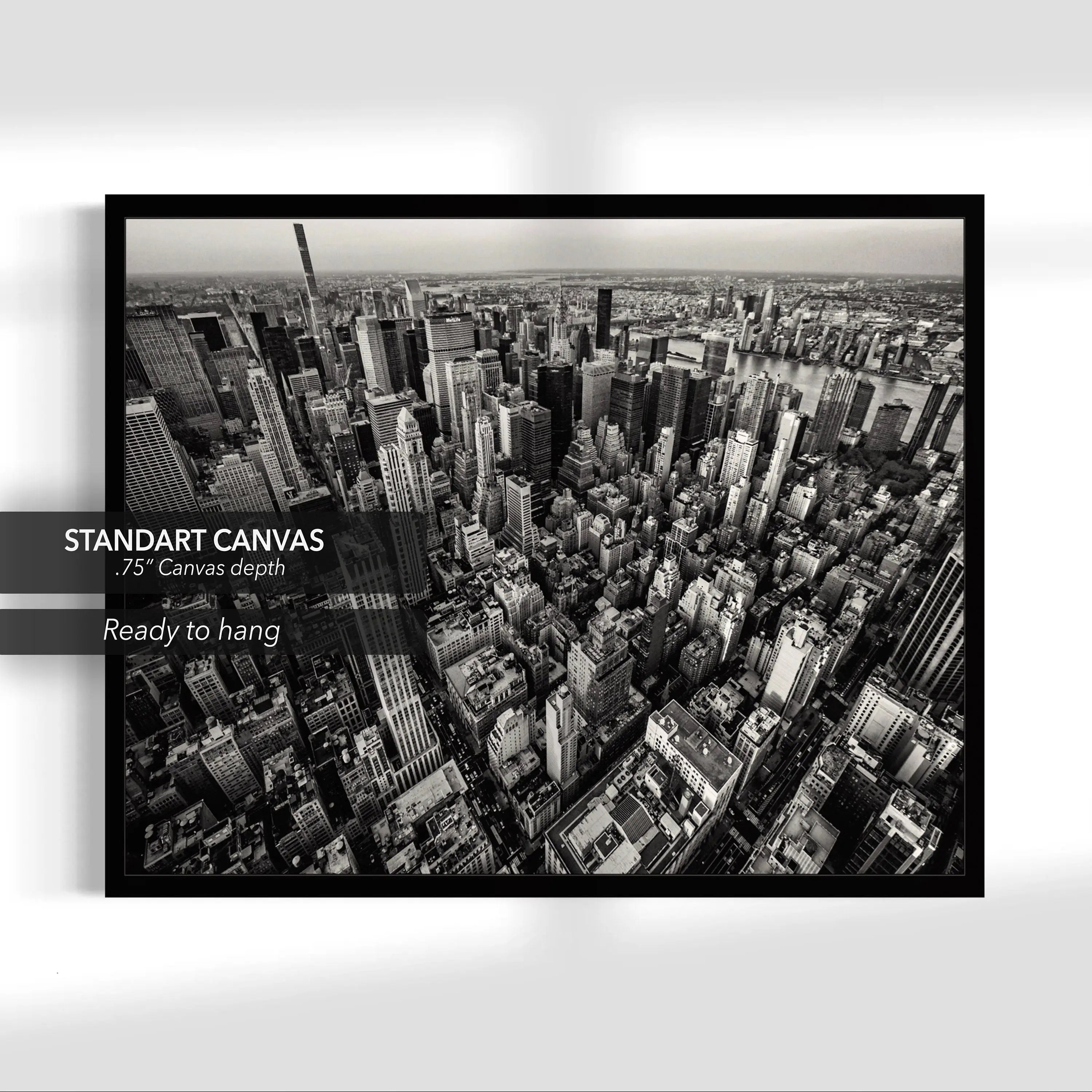 New York City Top View Canvas Wall Art | Poster Print Canvastoria