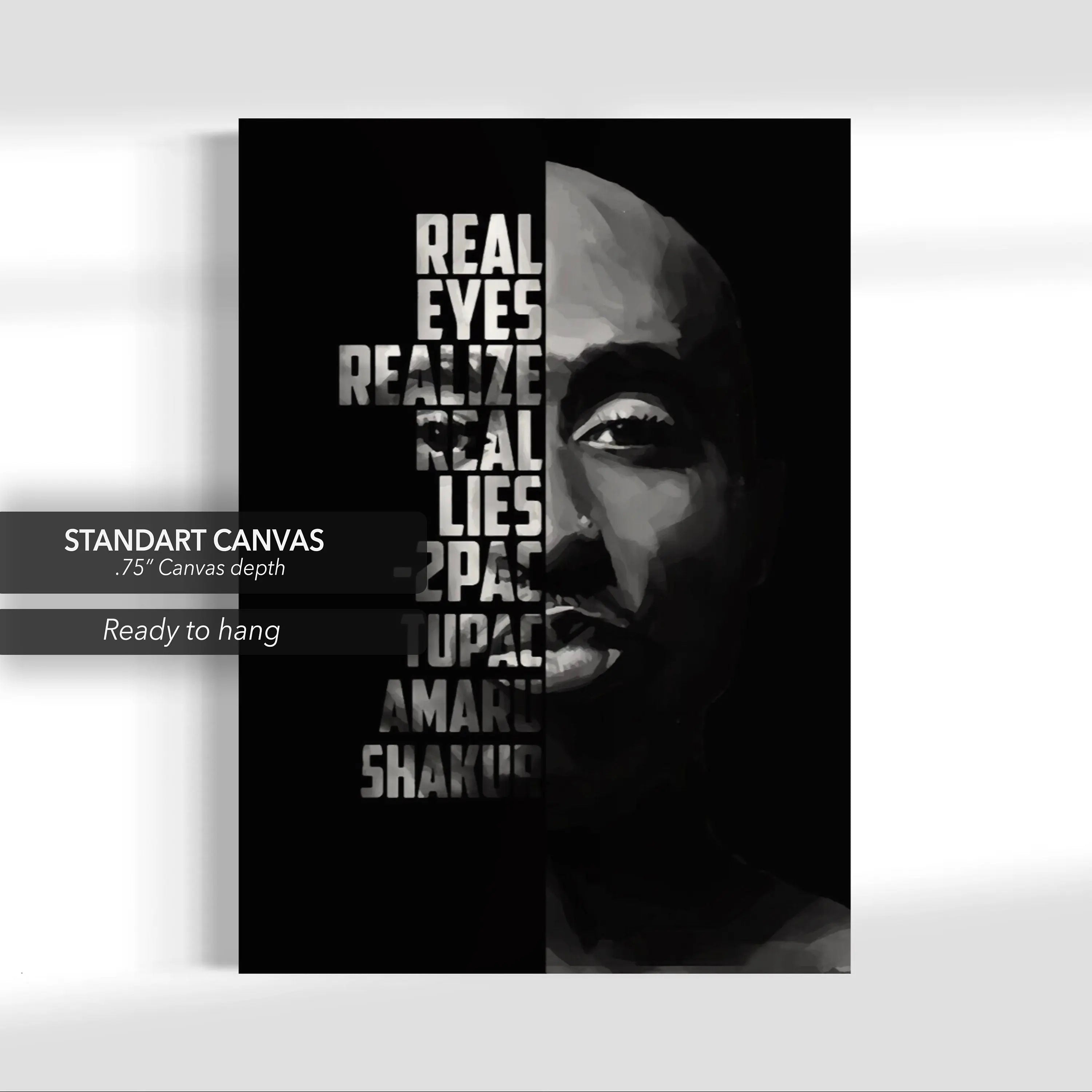 Realize Real Eyes - 2Pac Canvas Wall Art | Poster Print - Canvastoria