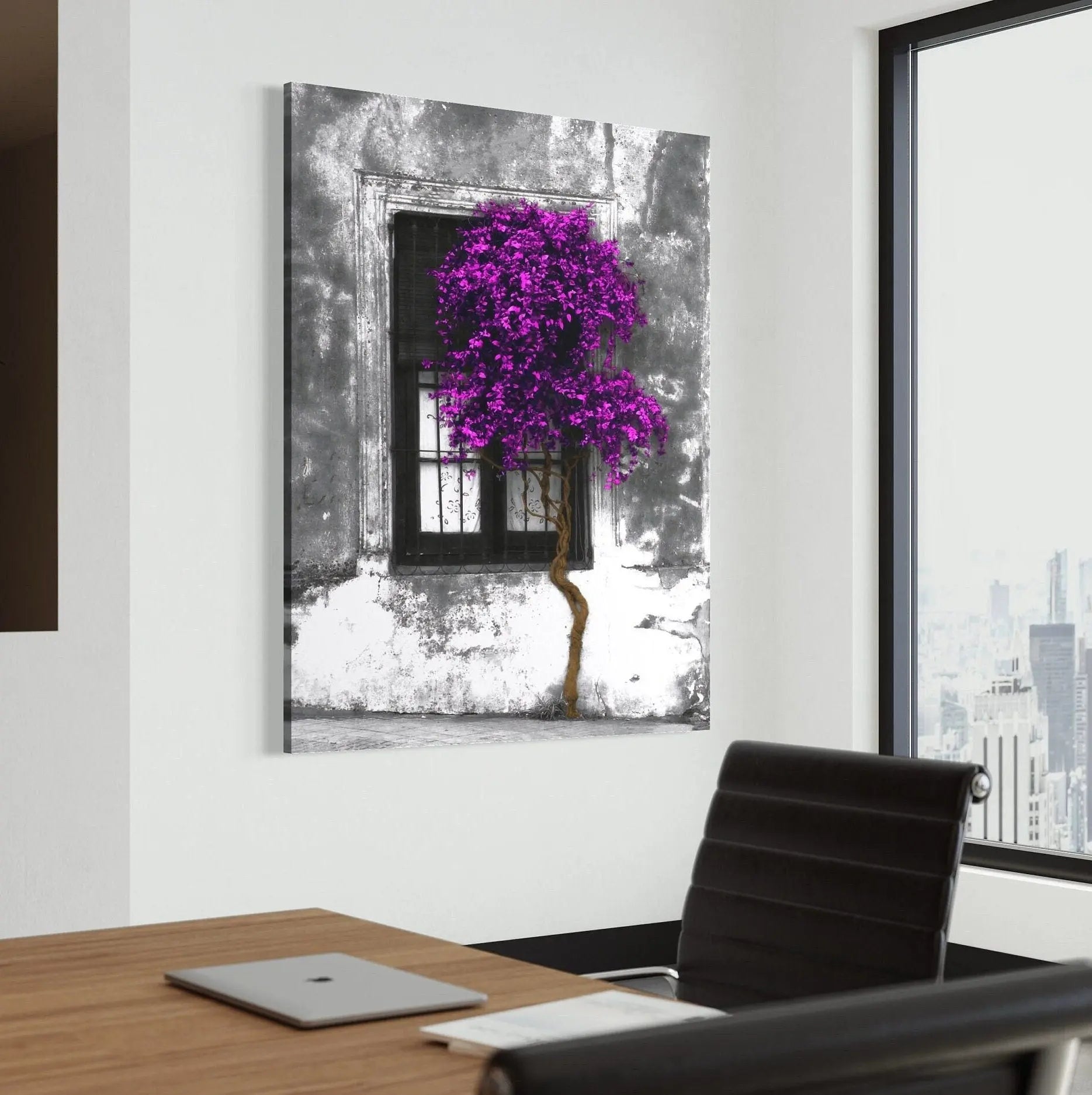 Purple Pop of Color Art Canvas Wall Art | Poster Print Canvastoria