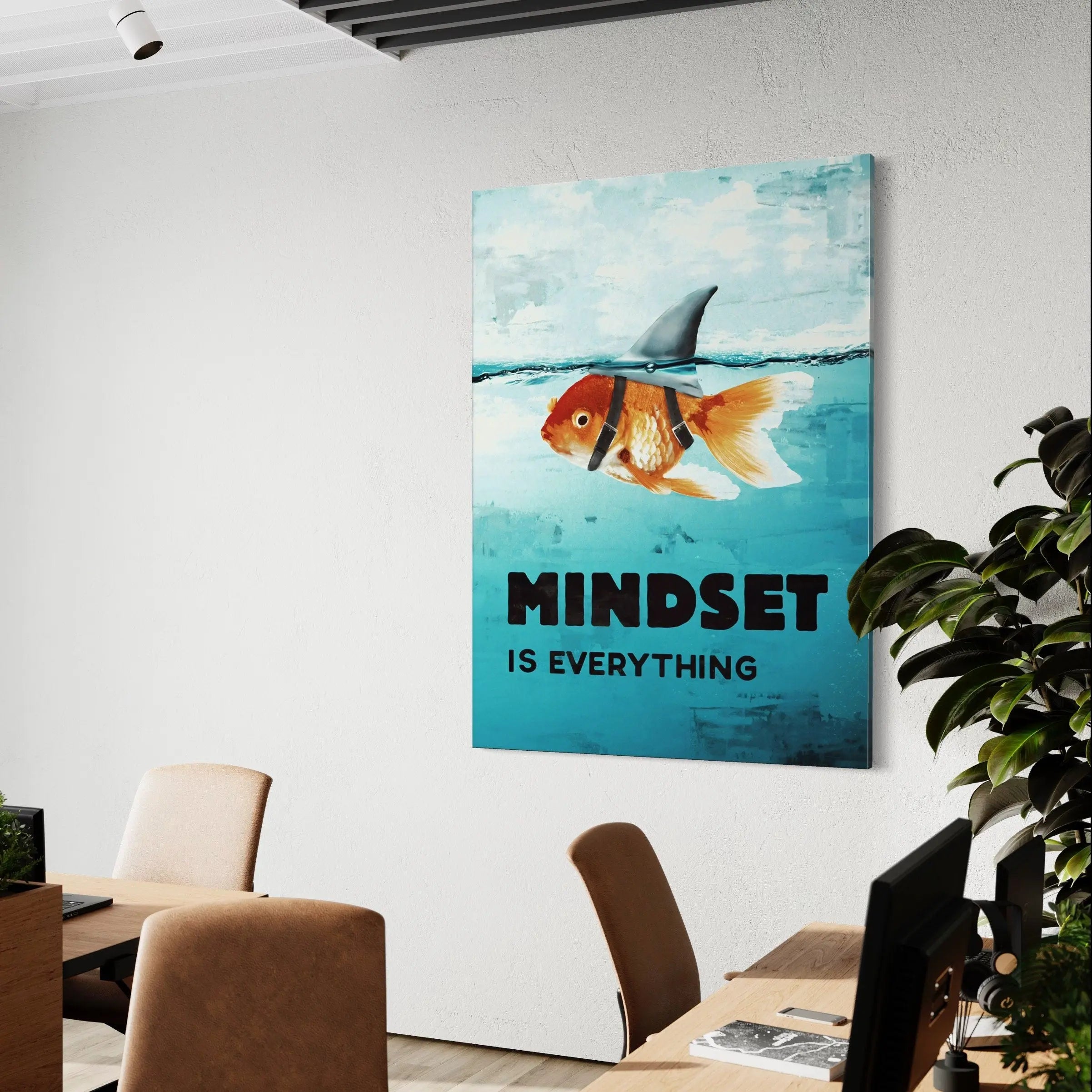 Mindset Is Everything Canvas Wall Art | Poster Print Canvastoria
