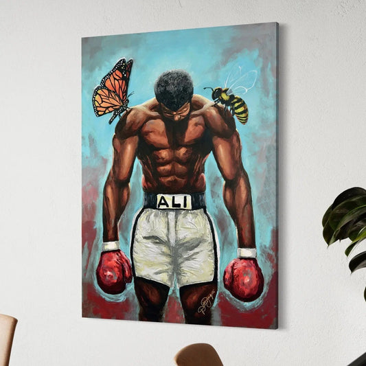 Muhammad Ali - Float Like a Butterfly, Sting Like a Bee Canvas Wall Art | Poster Print - Canvastoria
