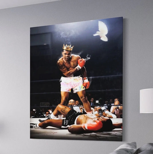 Muhammad Ali 'Boxing King' Canvas Wall Art | Poster Print - Canvastoria
