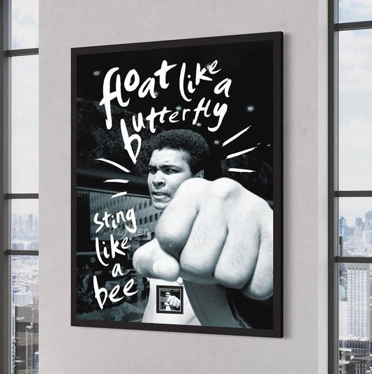 Float Like a Butterfly Sting Like a Bee Canvas Wall Art | Poster Print Canvastoria
