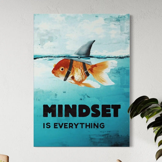 Mindset Is Everything Canvas Wall Art | Poster Print Canvastoria