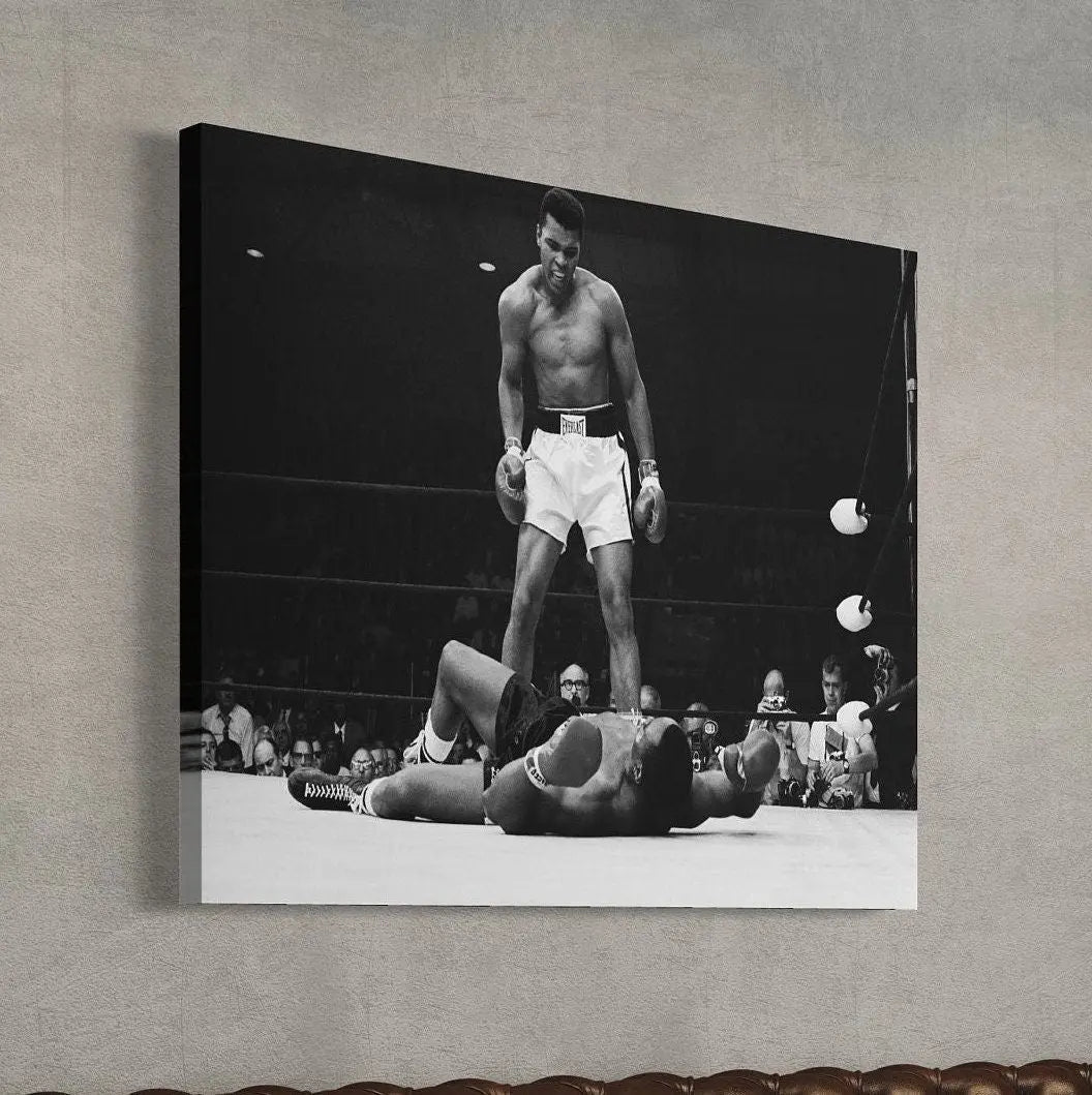 Muhammad Ali VS Sonny Liston Canvas Wall Art | Poster Print - Canvastoria