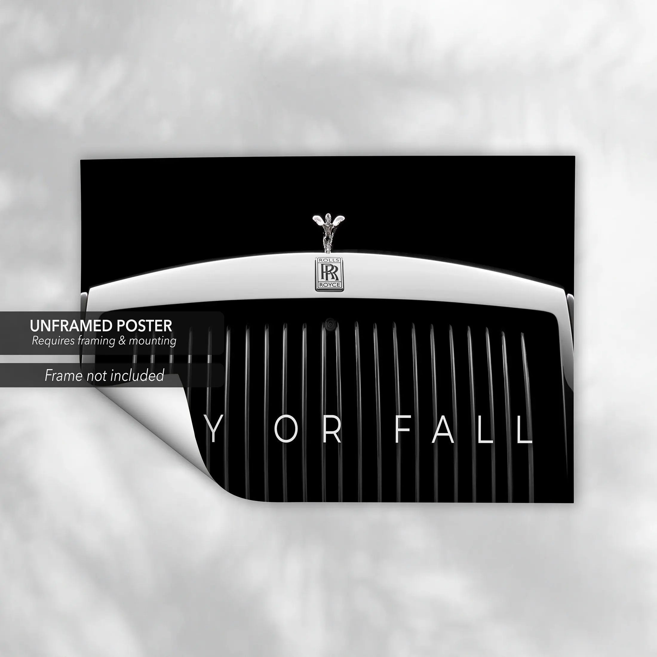 Fly or Fall Rolls Royce Canvas Wall Art | Poster Print Canvastoria