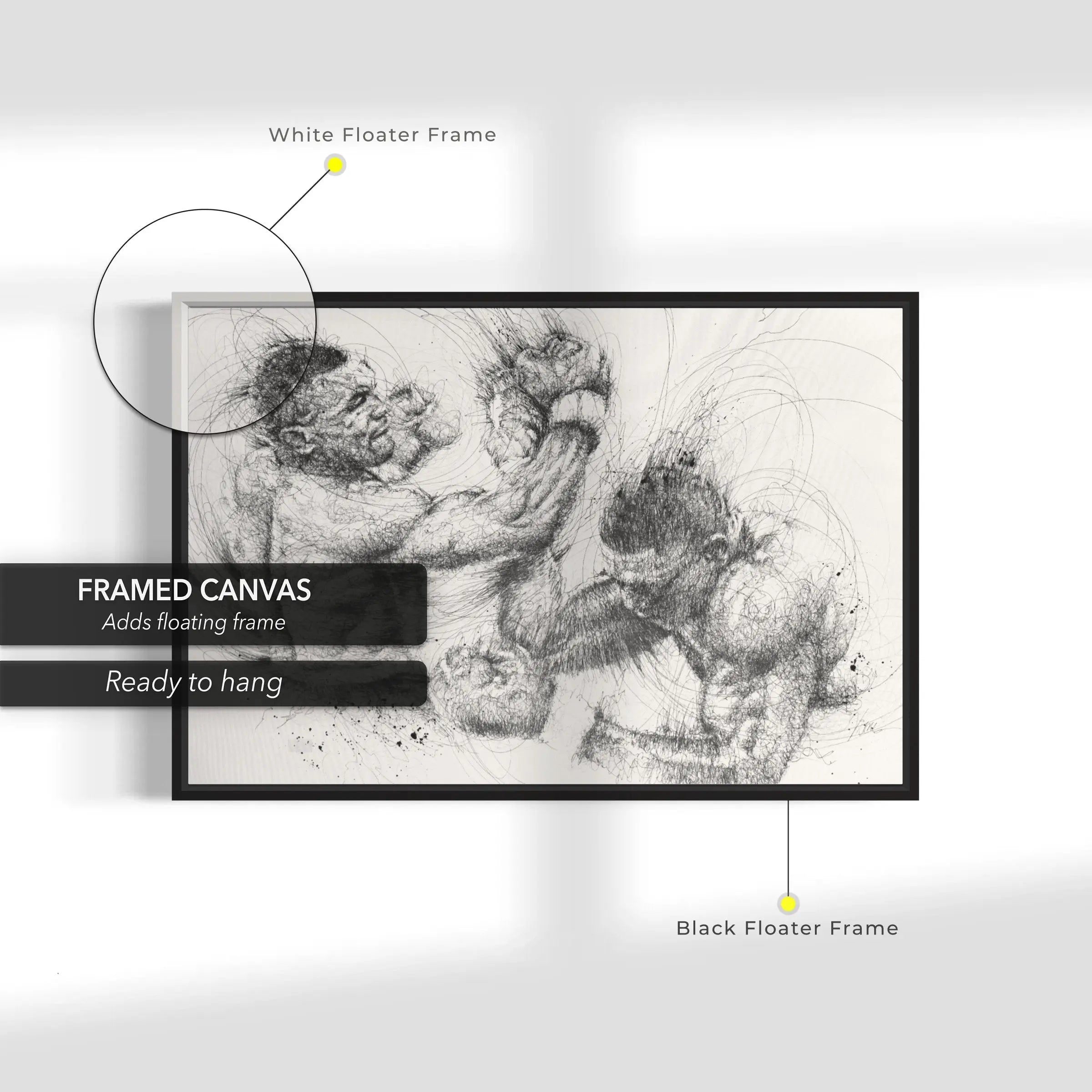 War of Mike Tyson Ball Paint Canvas Wall Art | Poster Print Canvastoria