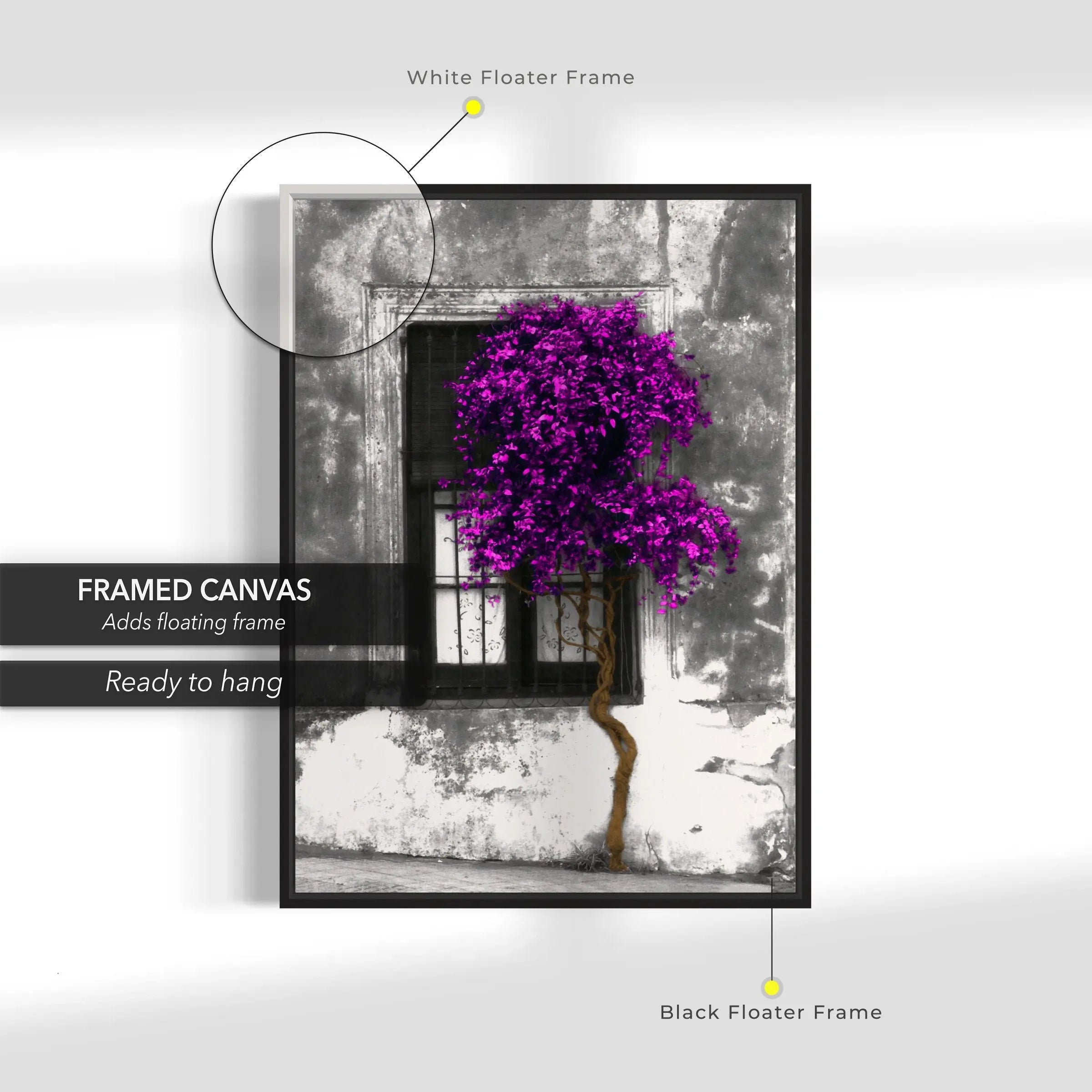 Purple Pop of Color Art Canvas Wall Art | Poster Print Canvastoria