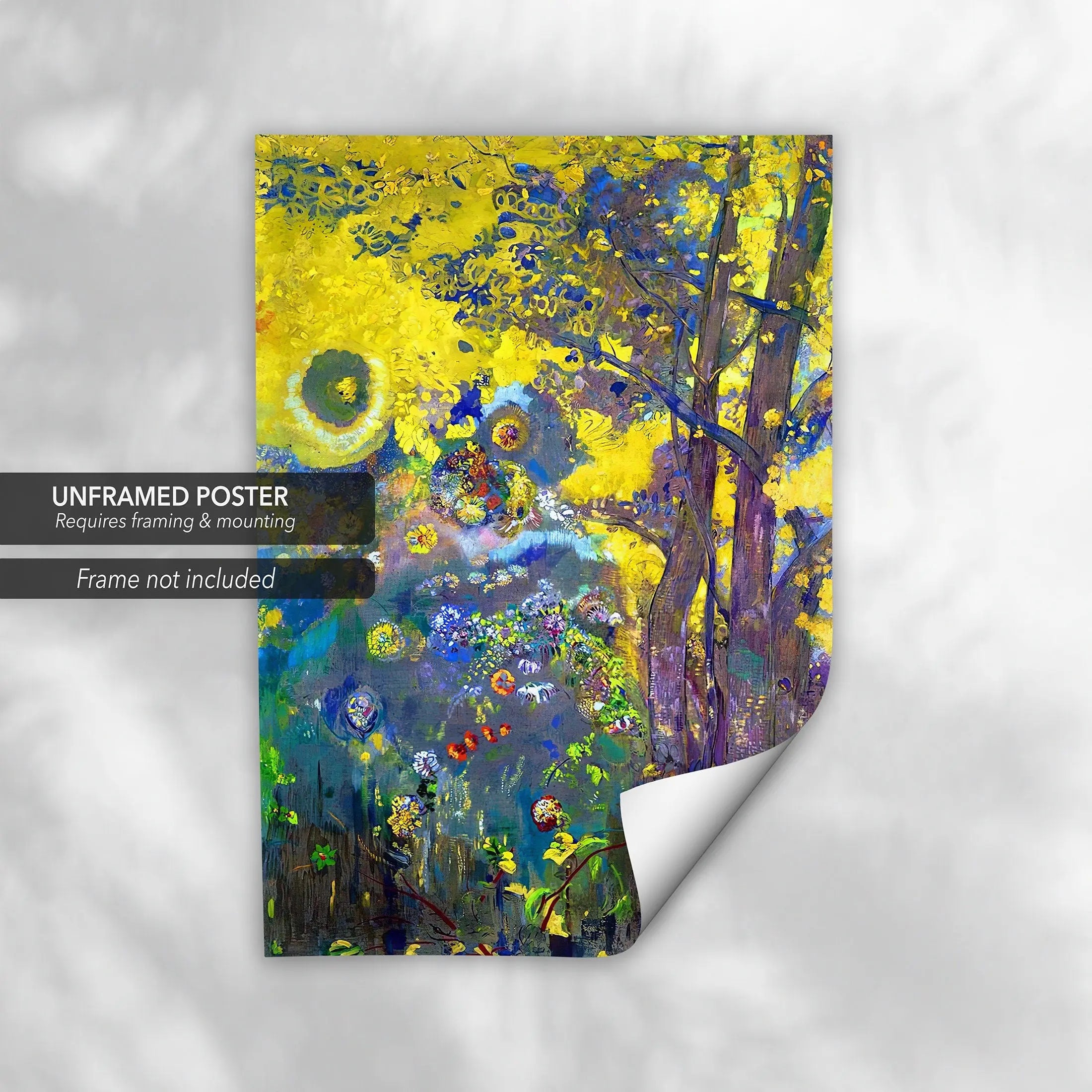 Odilon Redon 'Trees on a Yellow Background' 1901 Canvas Wall Art | Poster Print - Canvastoria