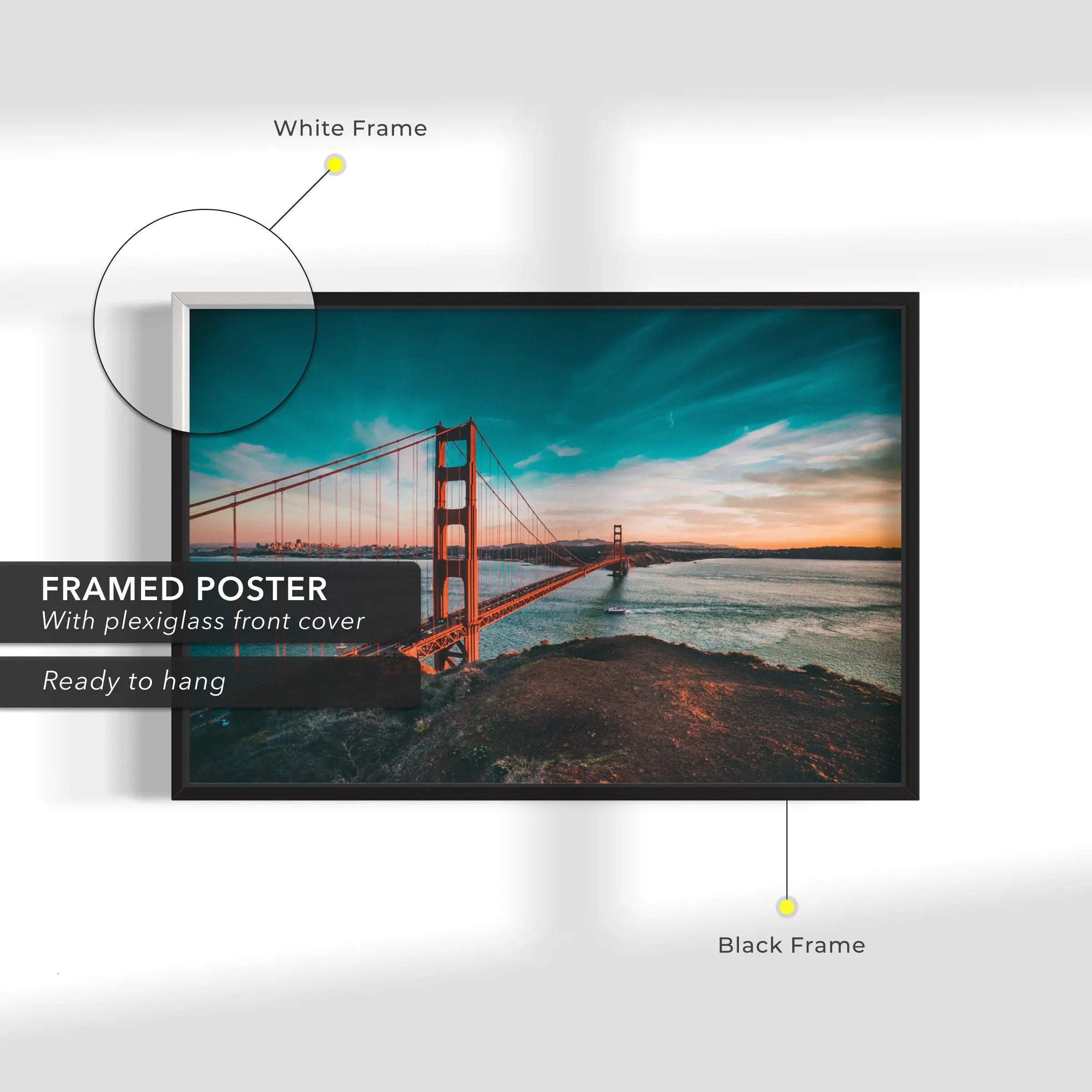 San Francisco Golden Gate Bridge Canvas Wall Art | Poster Print - Canvastoria