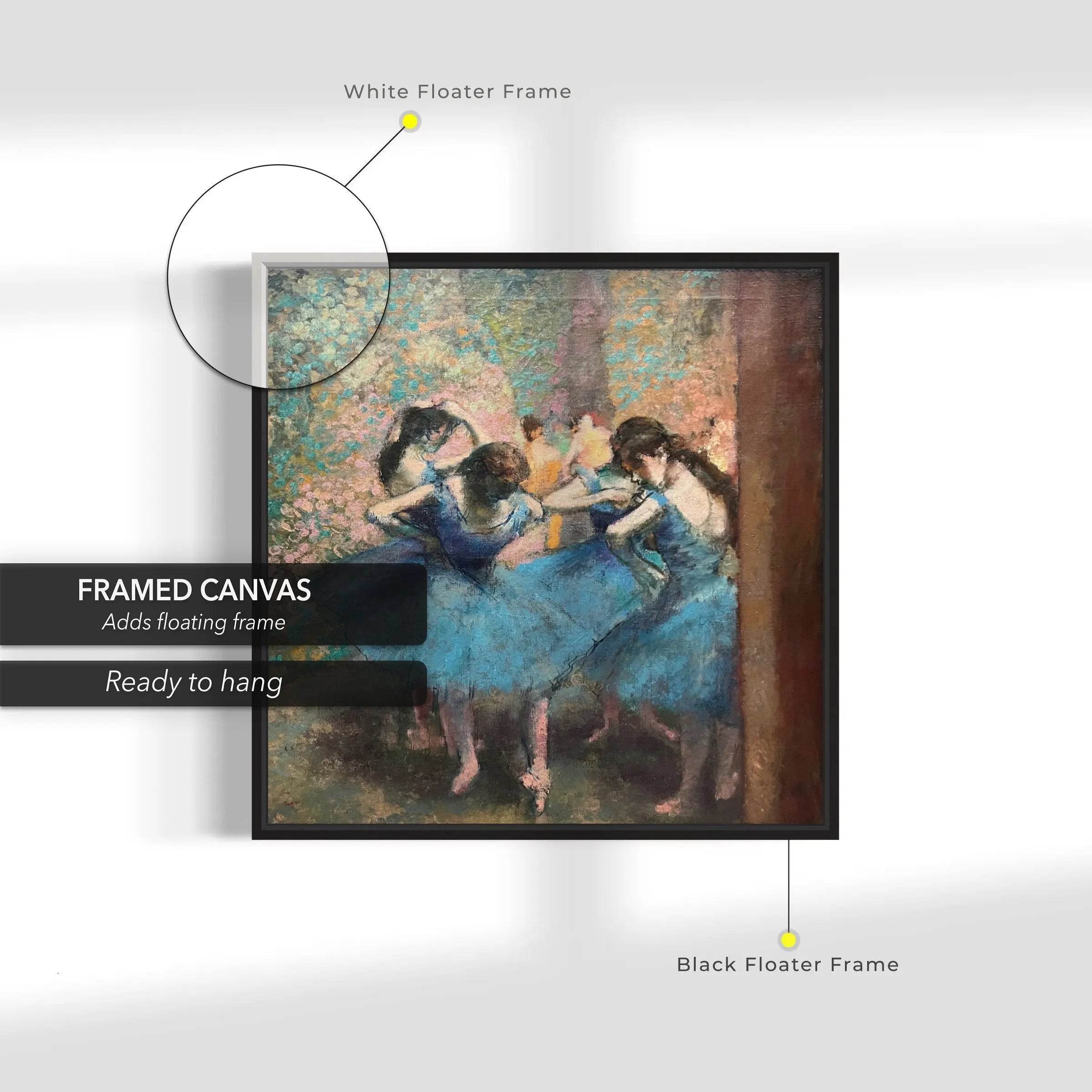 Edgar Degas ‘Dancers in Blue’ Canvas Wall Art | Poster Print Canvastoria