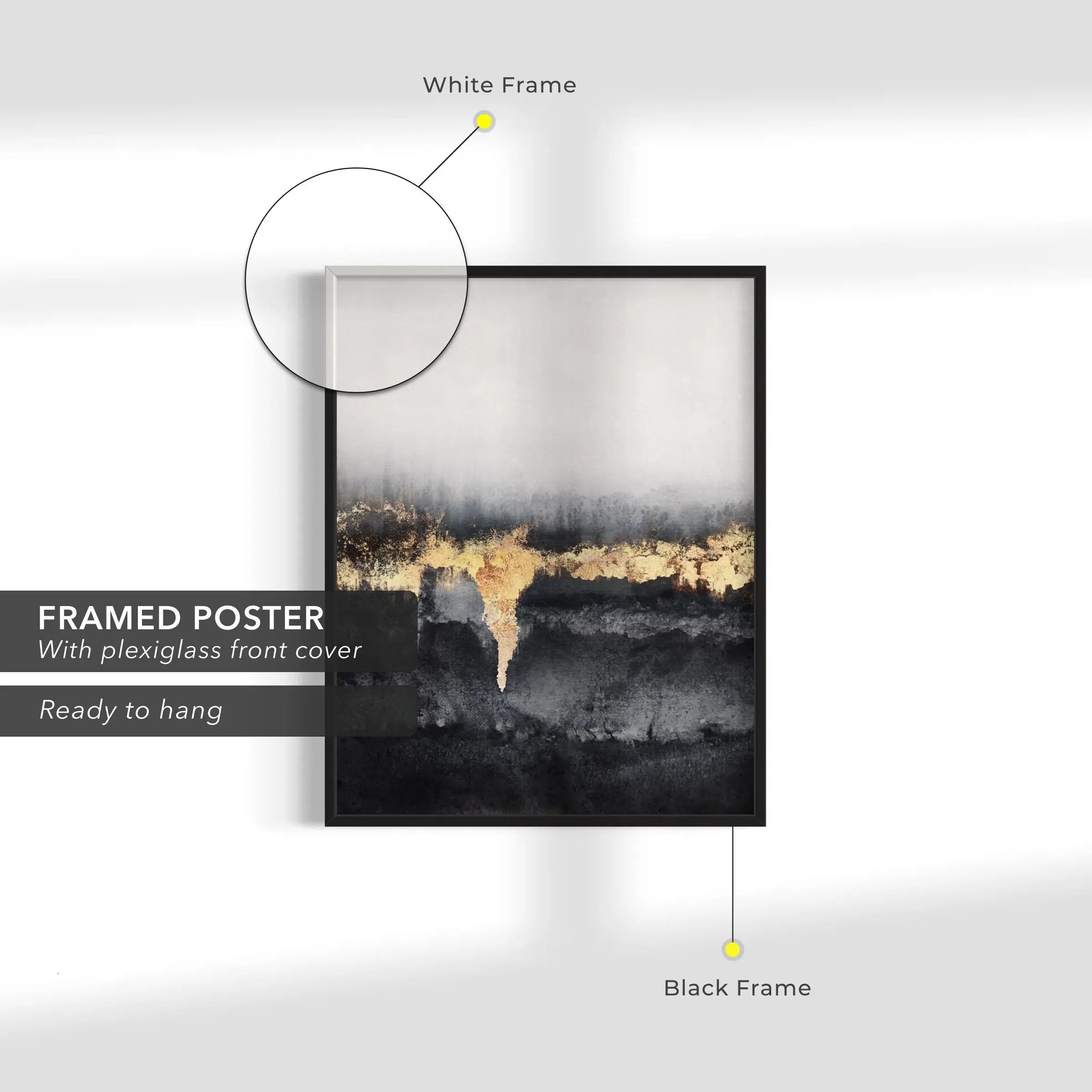 Golden Abstract Mix Bundle Canvas Wall Art | Poster Print - Canvastoria