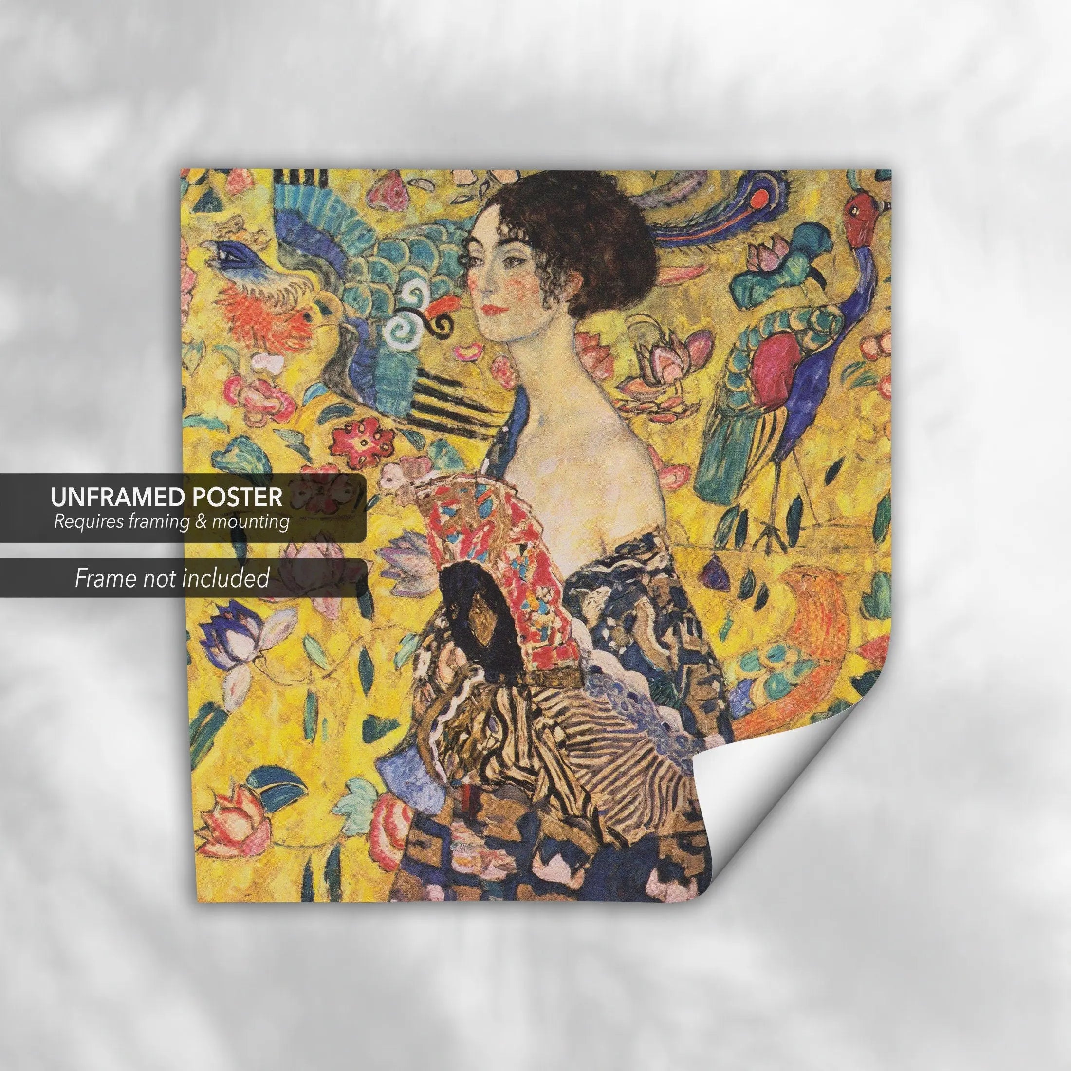 Gustav Klimt ‘Lady with Fan’ Canvas Wall Art | Poster Print - Canvastoria