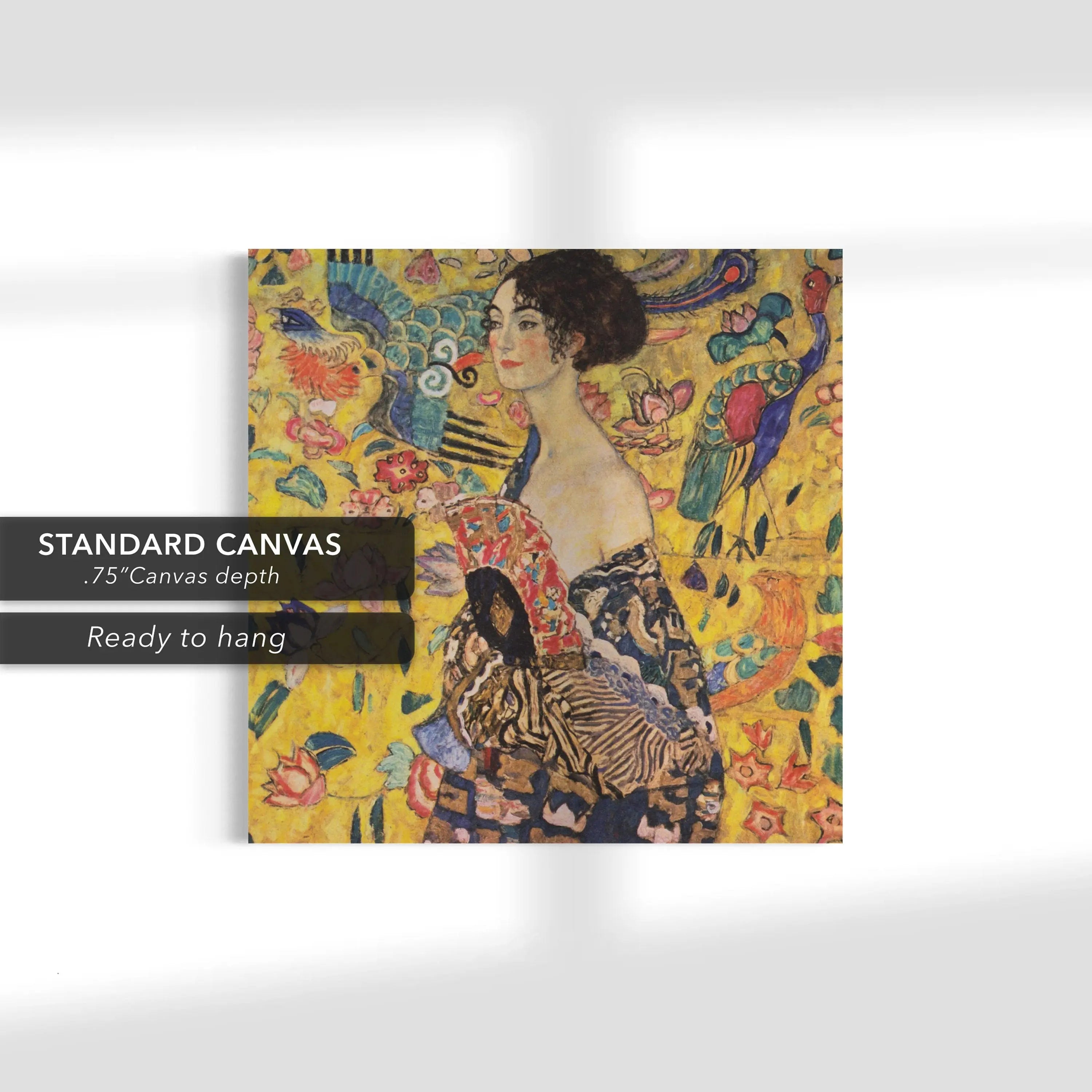 Gustav Klimt ‘Lady with Fan’ Canvas Wall Art | Poster Print - Canvastoria