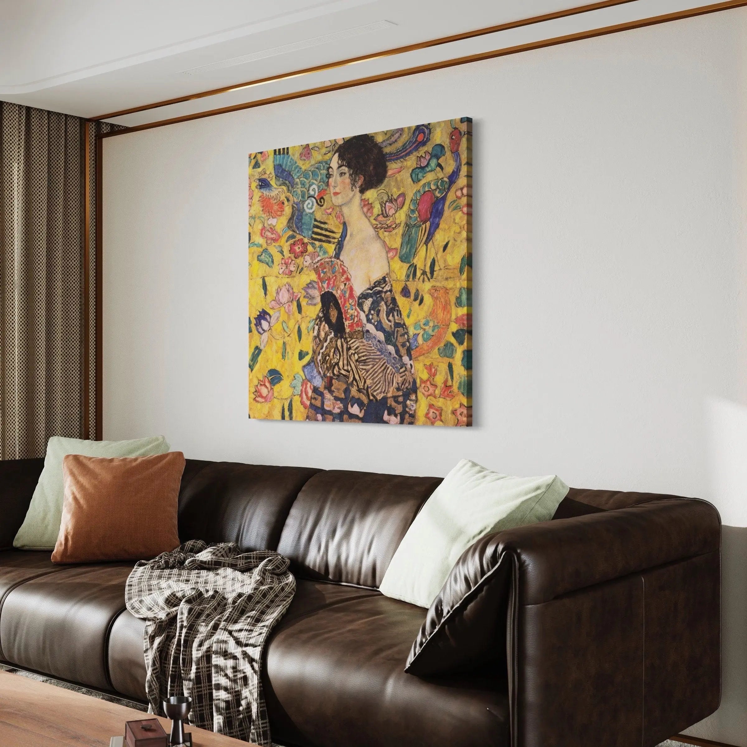 Gustav Klimt ‘Lady with Fan’ Canvas Wall Art | Poster Print - Canvastoria