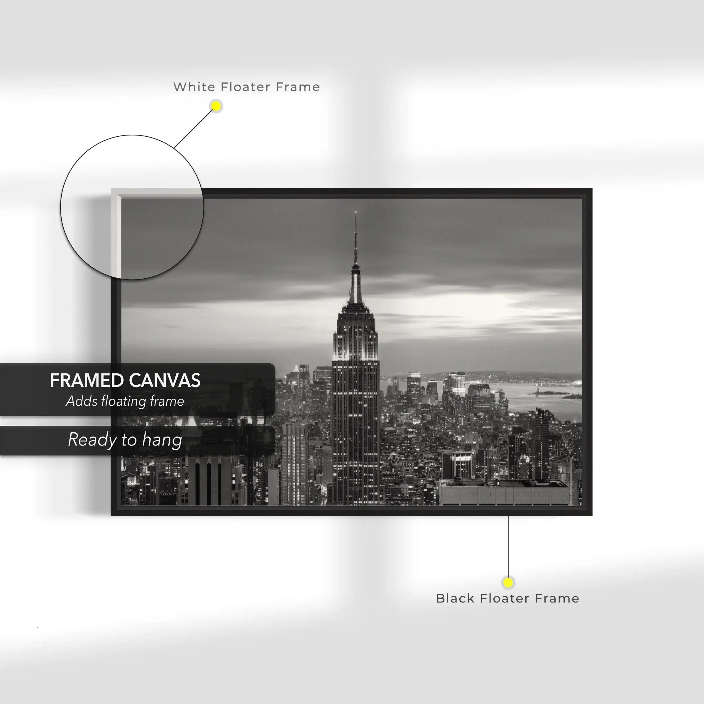 Empire State Building NYC Canvas Wall Art | Poster Print Canvastoria