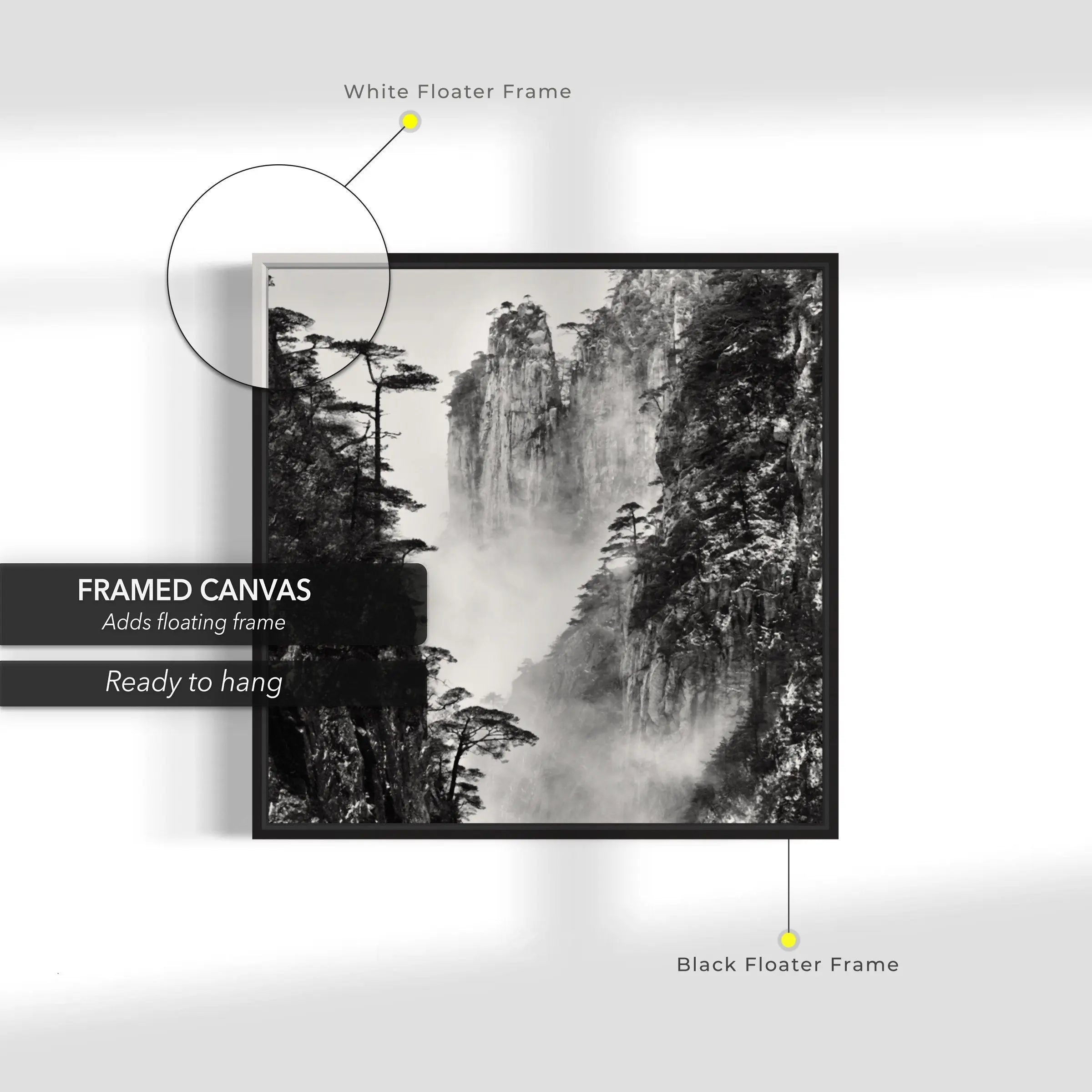 Yellow Mountain Study Canvas Wall Art | Poster Print - Canvastoria