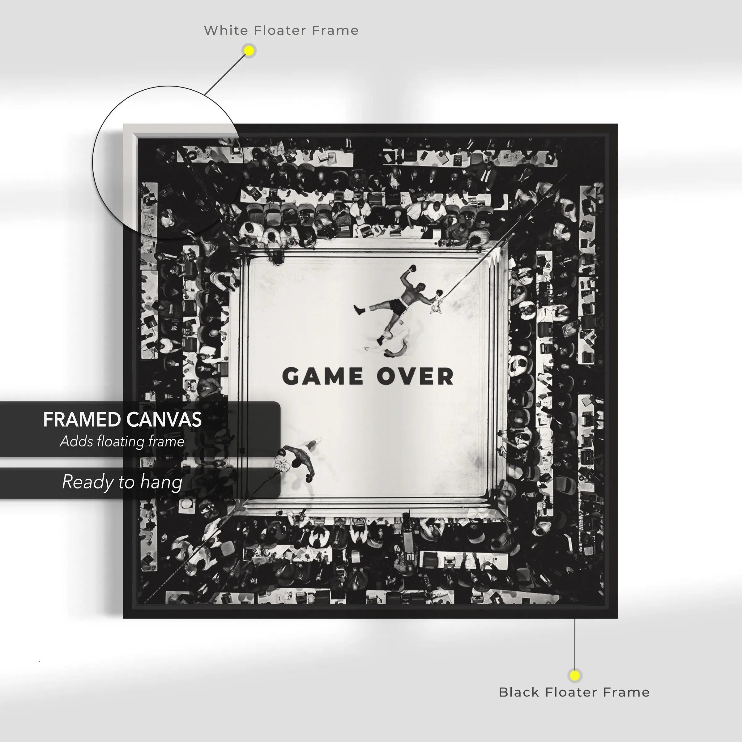 Muhammad Ali ‘Game Over’ Canvas Wall Art | Poster Print Canvastoria