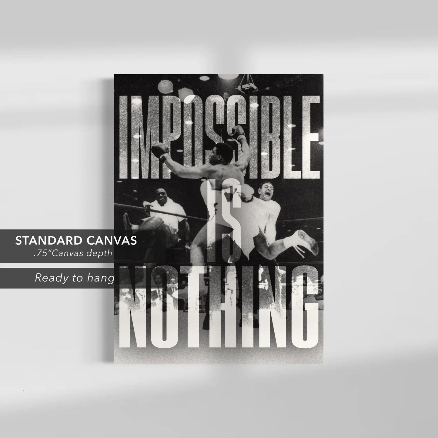 Muhammad Ali ‘Impossible is Nothing’ Canvas Wall Art | Poster Print Canvastoria