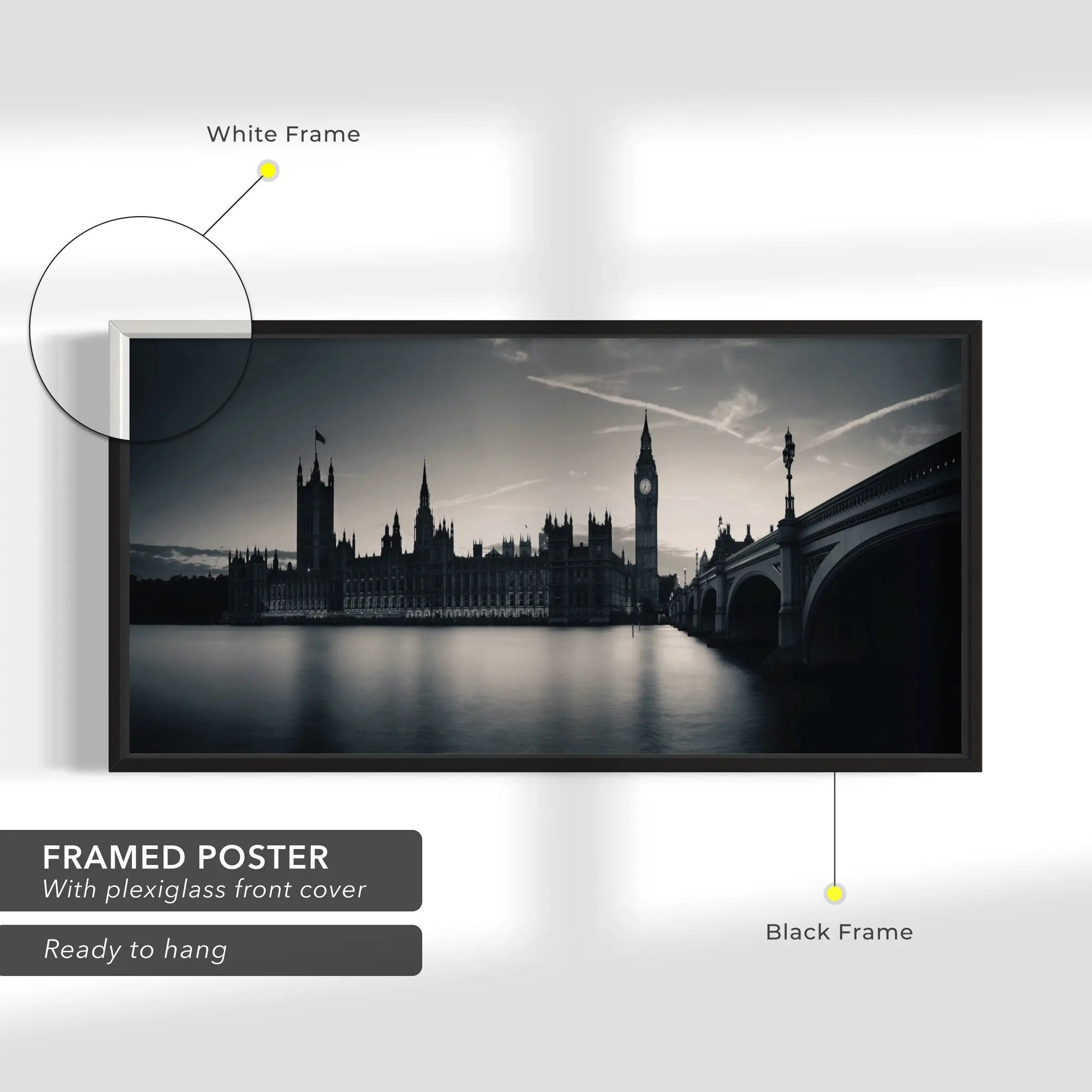 London City Panorama Skyline Canvas Wall Art | Poster Print Canvastoria