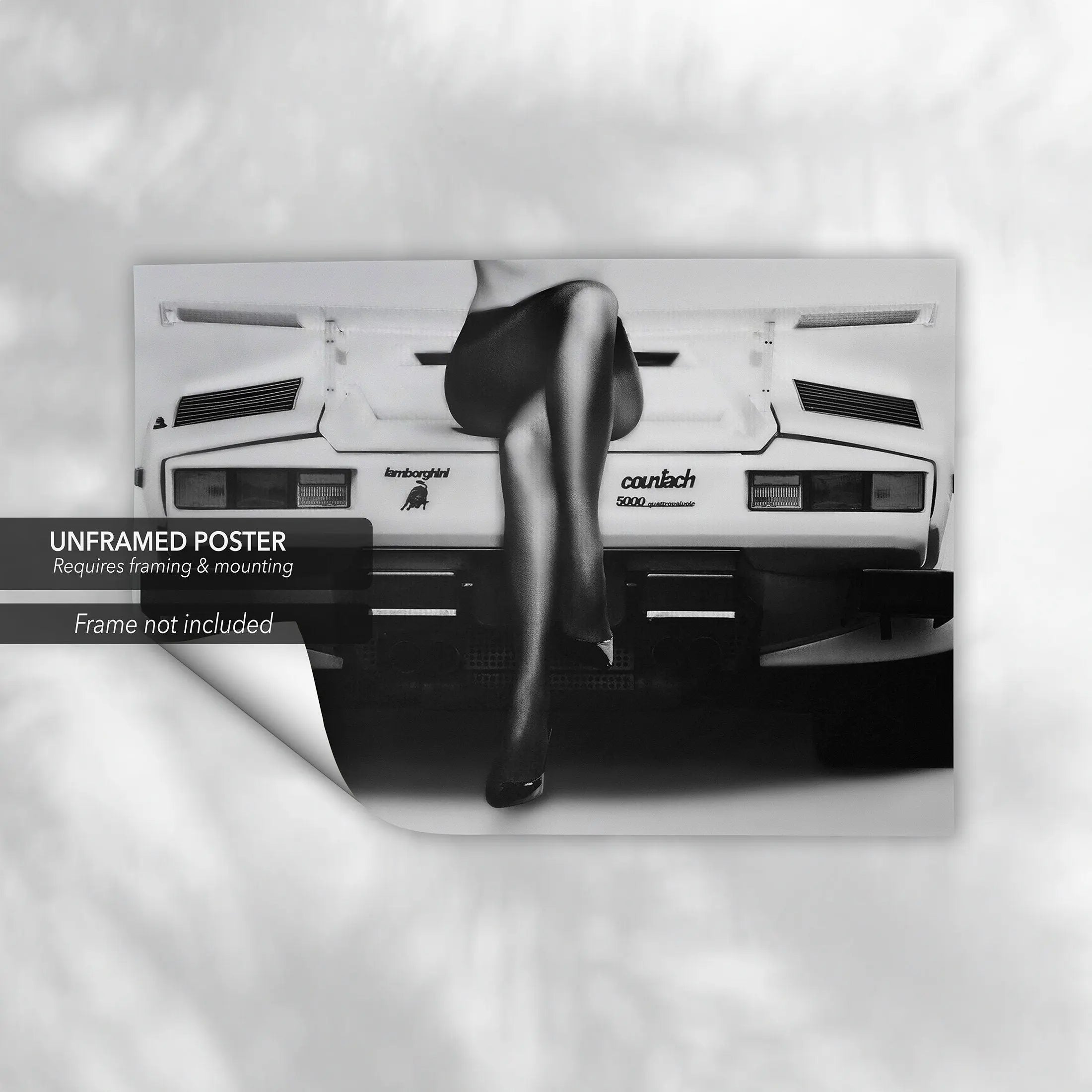 Lamborghini Girl Canvas Wall Art | Poster Print Canvastoria