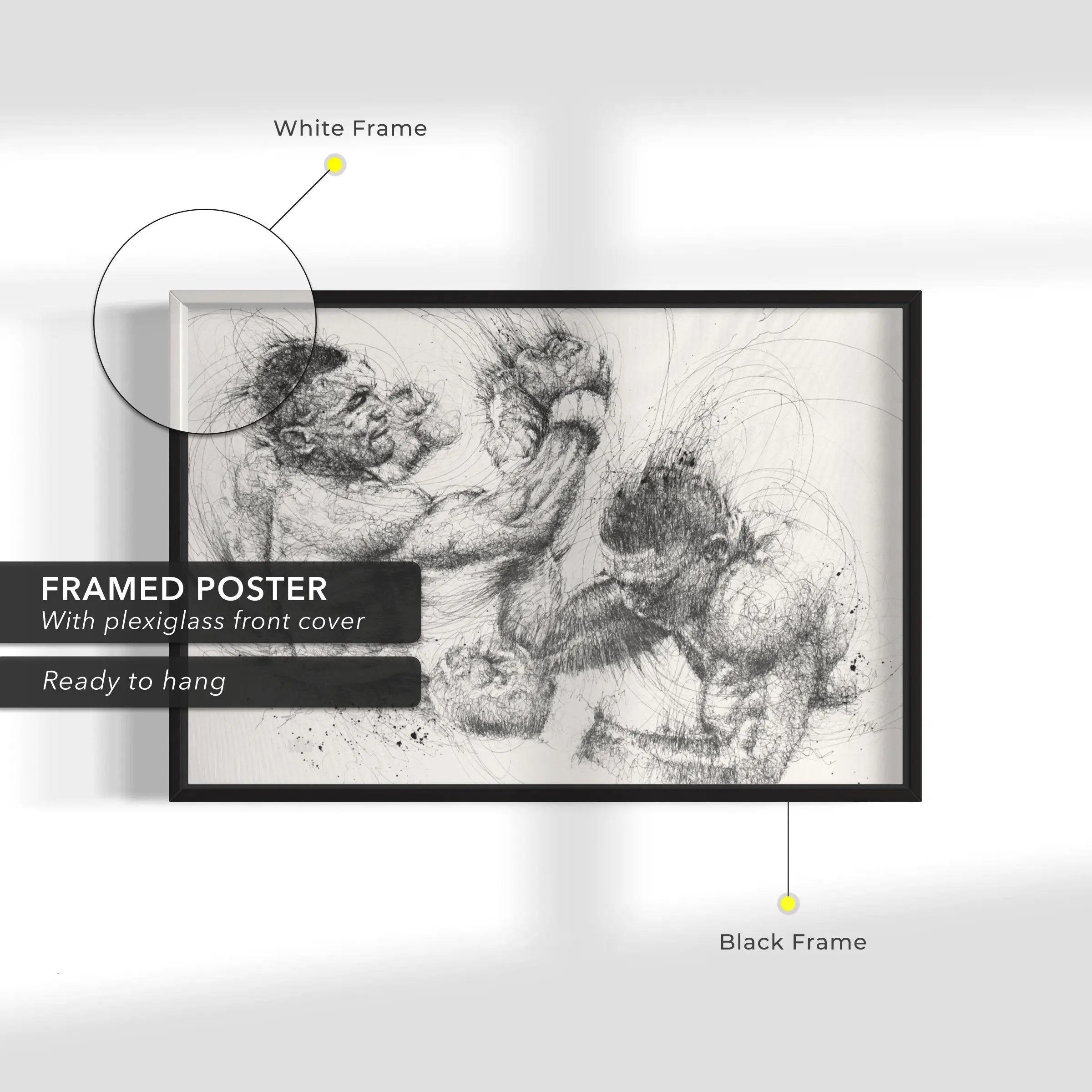 War of Mike Tyson Ball Paint Canvas Wall Art | Poster Print Canvastoria