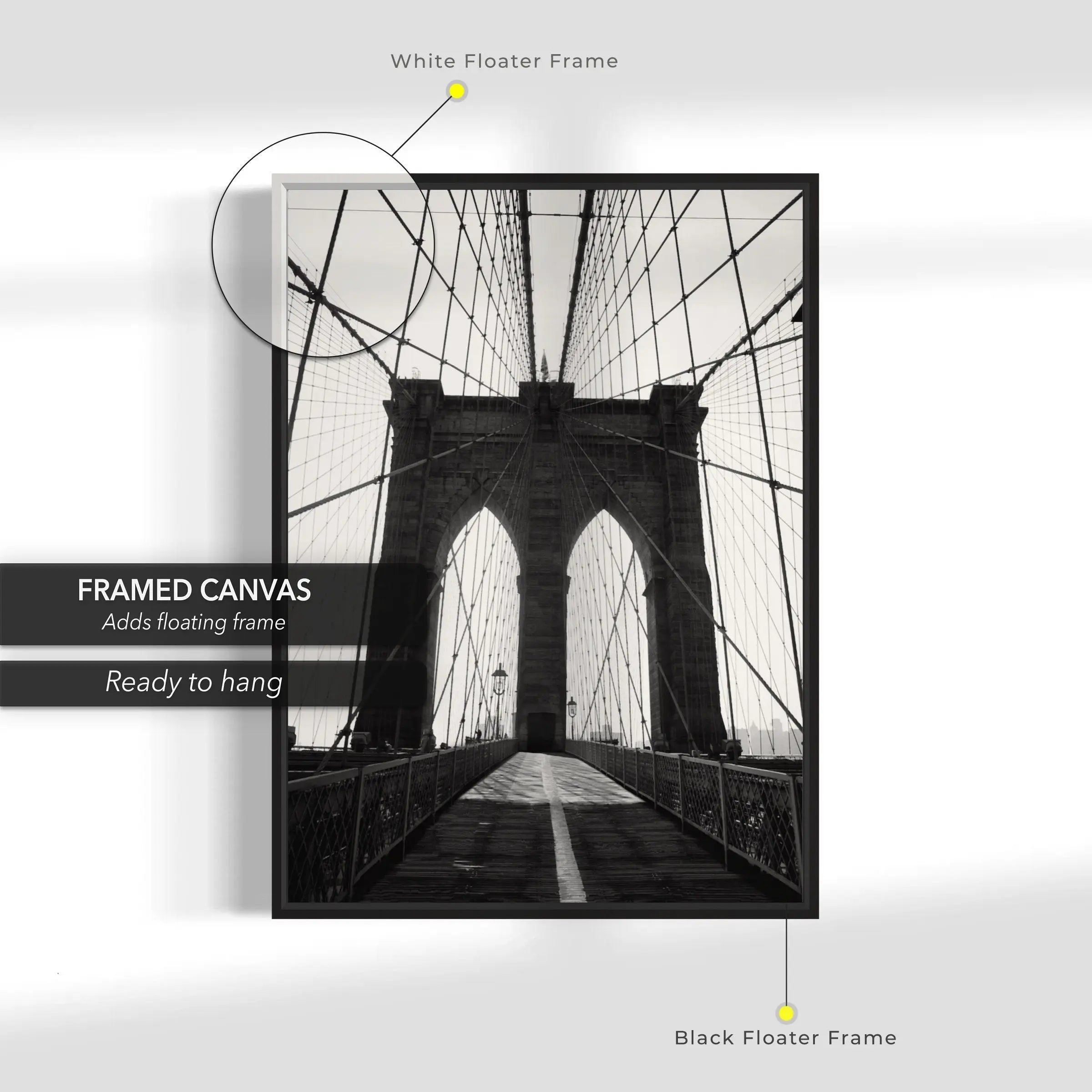 Brooklyn Bridge - New York City Canvas Wall Art | Poster Print Canvastoria