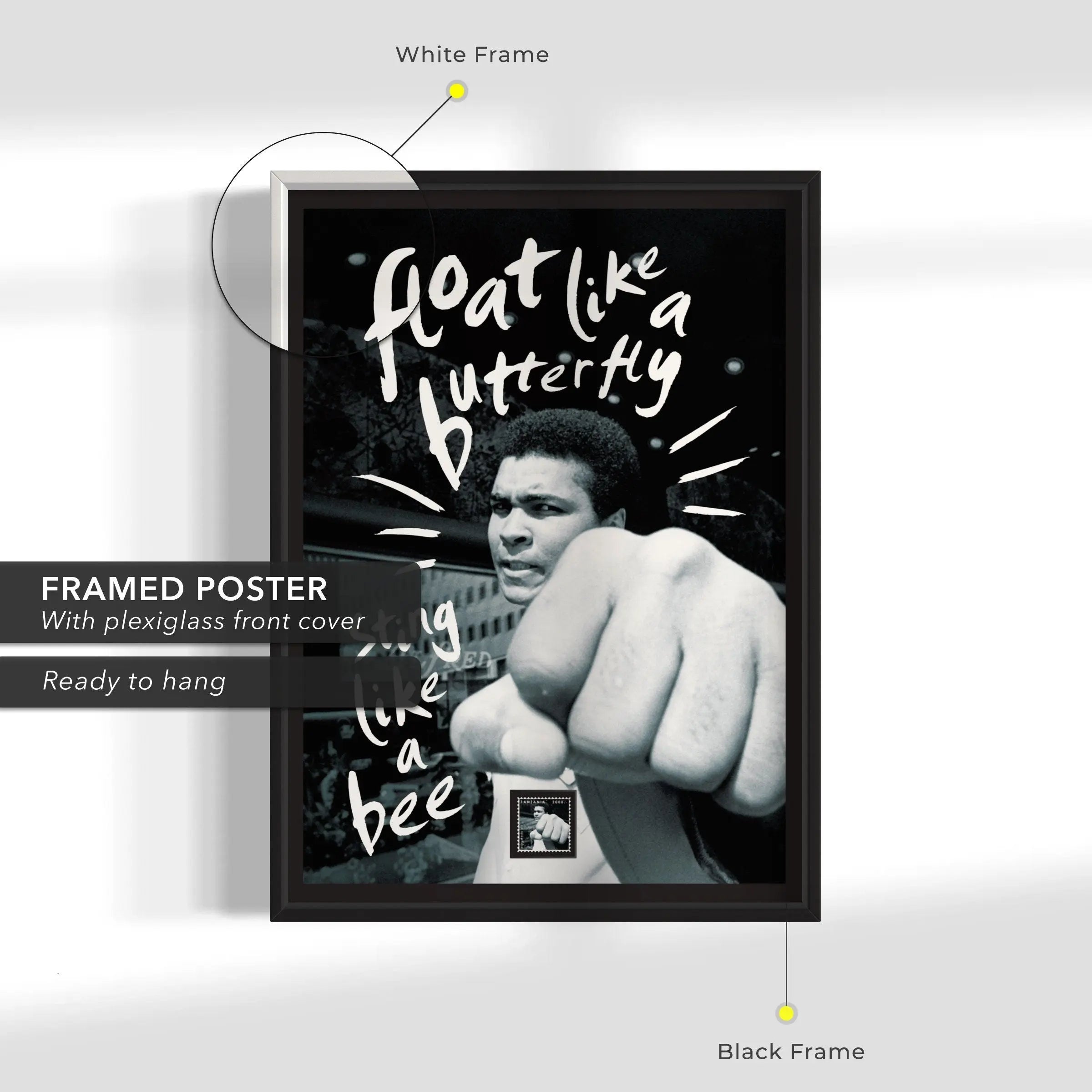 Float Like a Butterfly Sting Like a Bee Canvas Wall Art | Poster Print Canvastoria