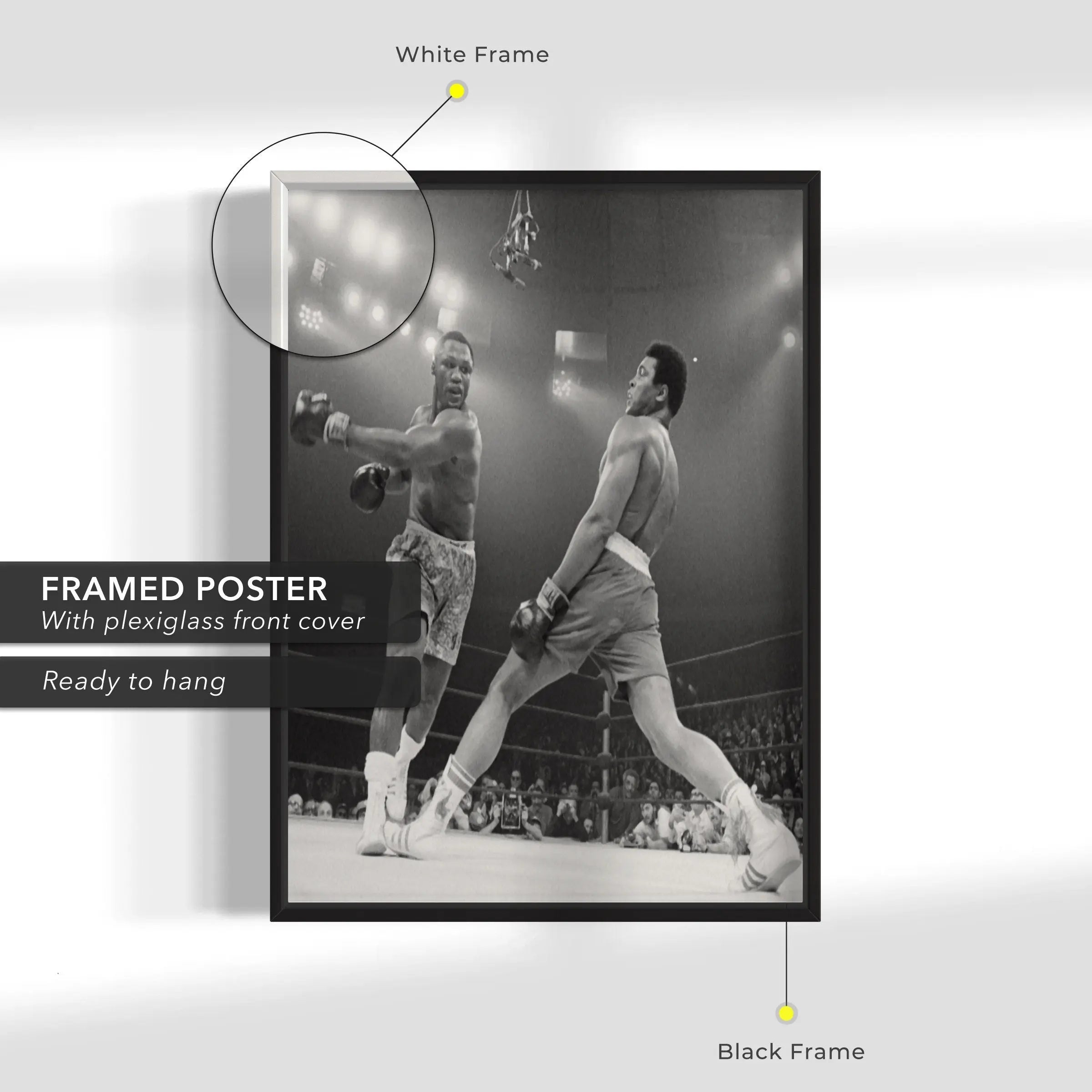 Muhammad Ali Float Butterfly Canvas Wall Art | Poster Print Canvastoria