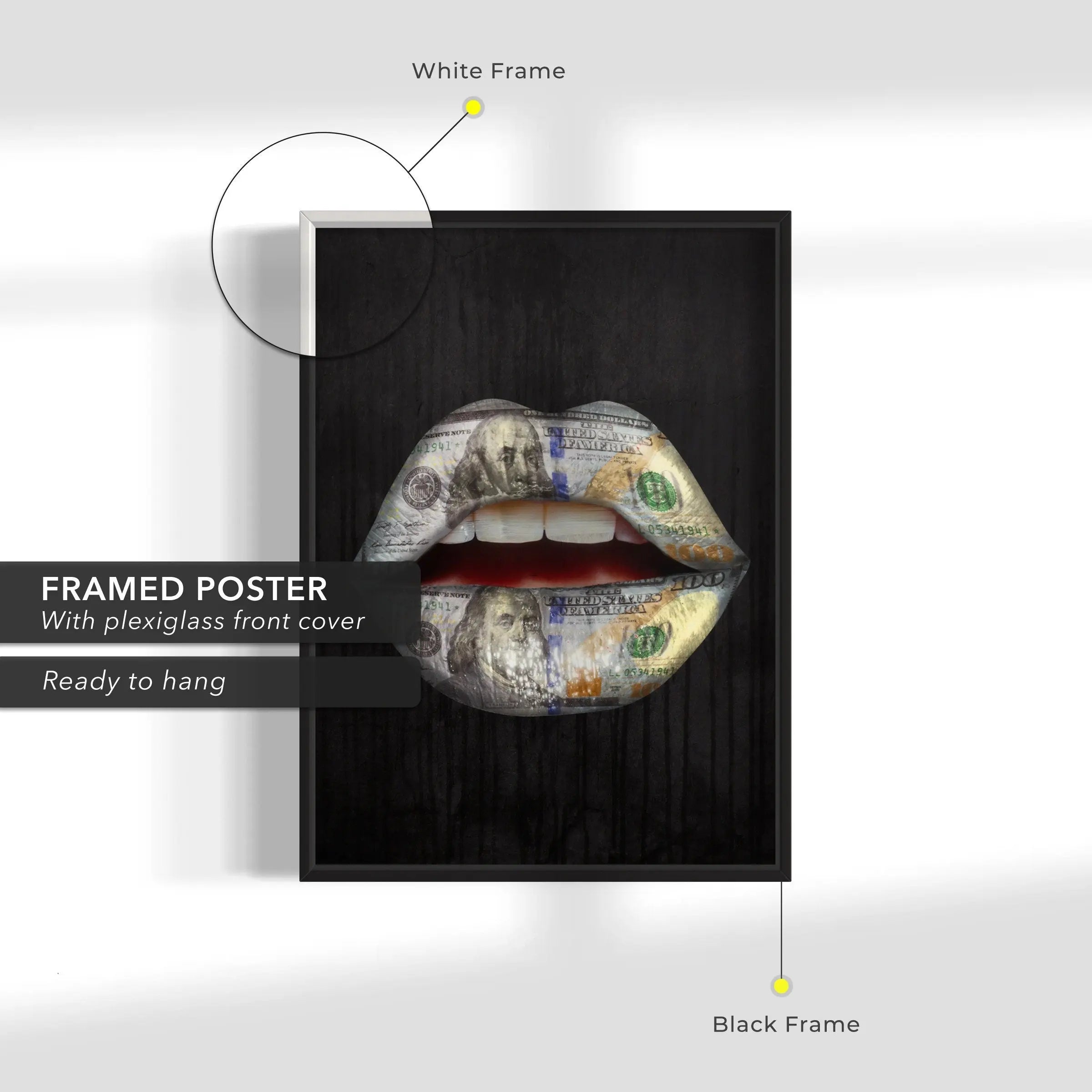 Expensive Taste Lips Canvas Wall Art | Poster Print Canvastoria