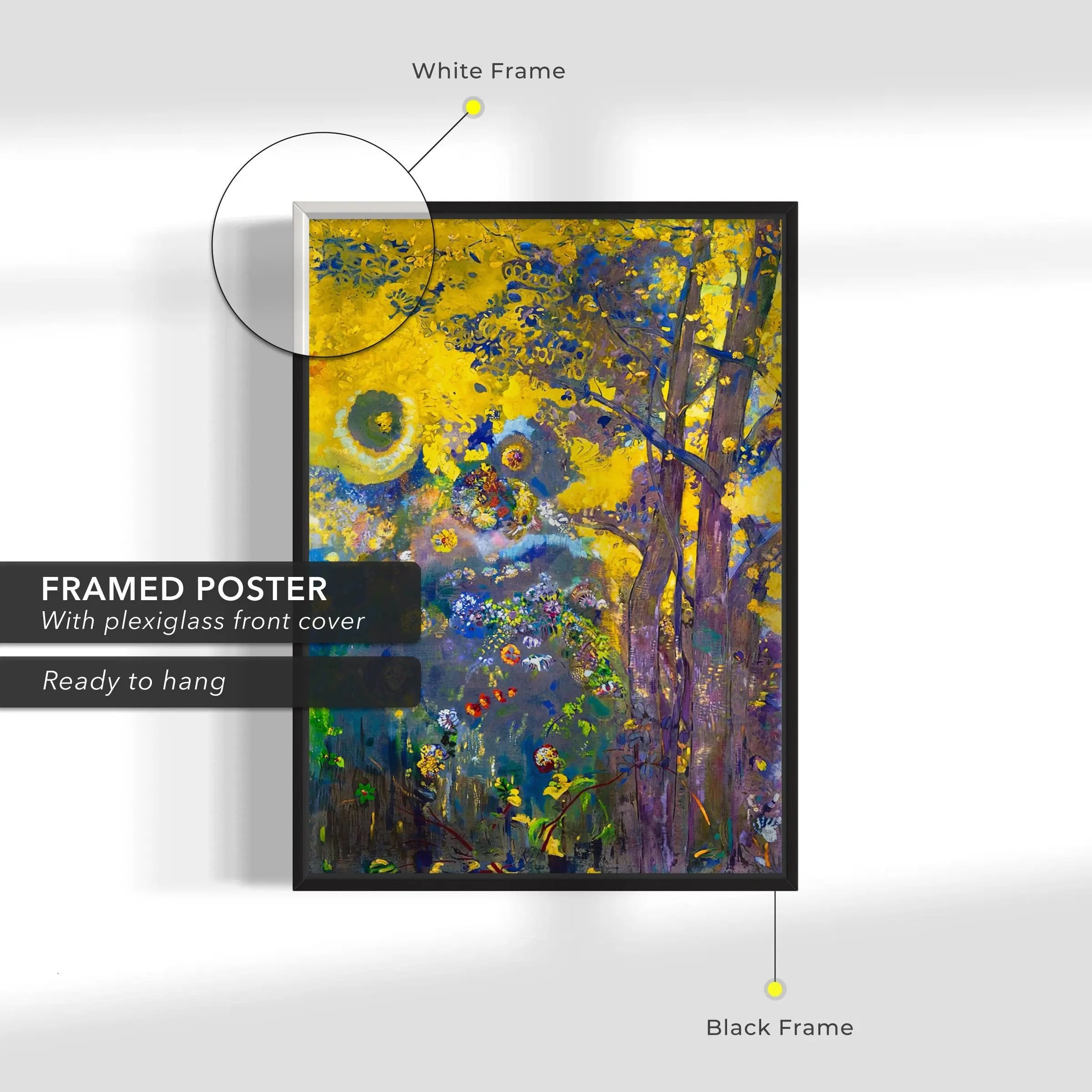 Odilon Redon 'Trees on a Yellow Background' 1901 Canvas Wall Art | Poster Print - Canvastoria