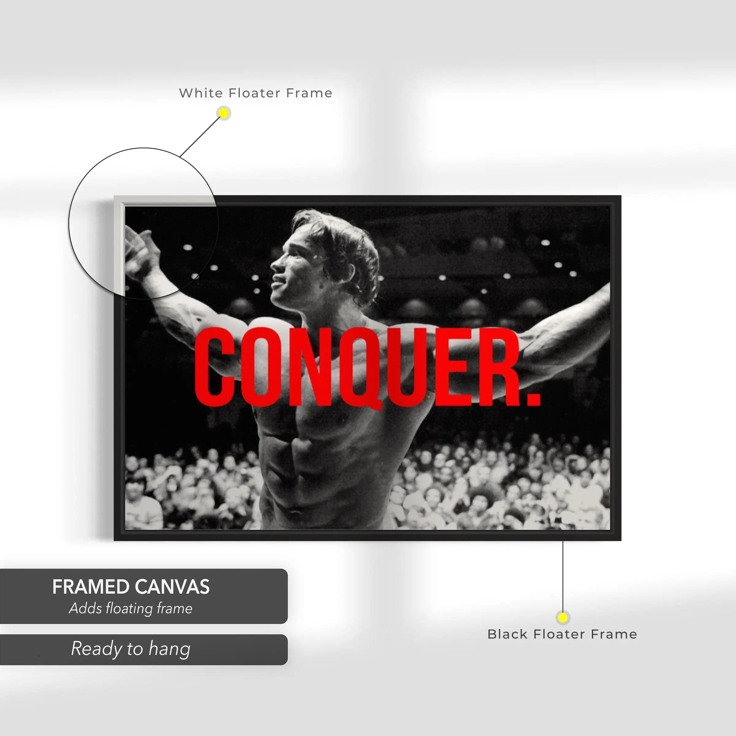 Arnold ‘Conquer Every Challenge’ Canvas Wall Art | Poster Print - Canvastoria