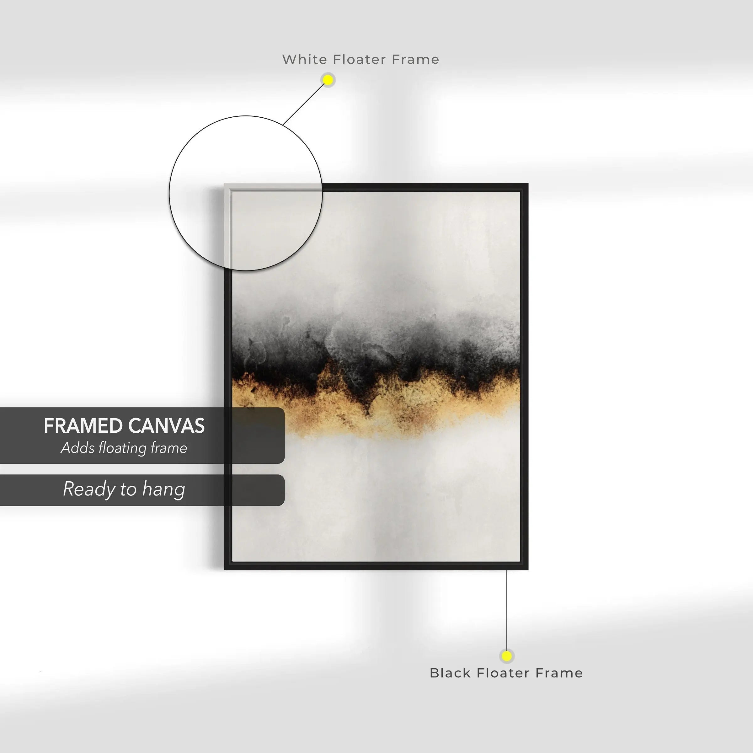 Golden Abstract Mix Bundle Canvas Wall Art | Poster Print - Canvastoria