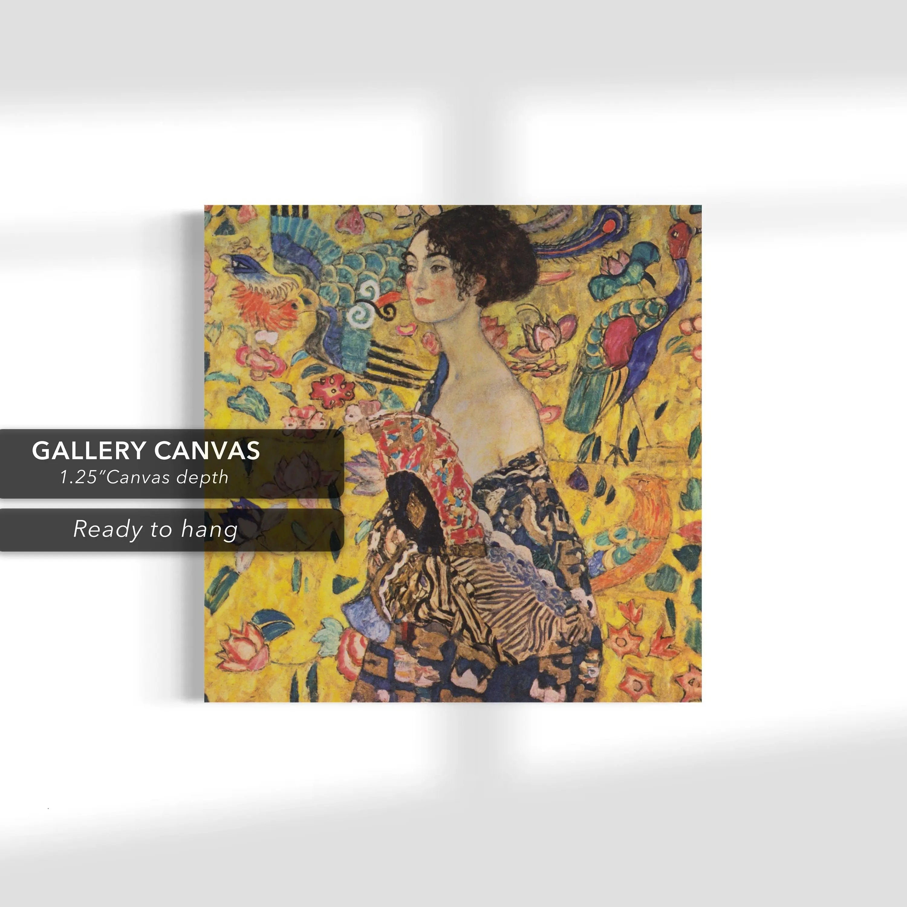 Gustav Klimt ‘Lady with Fan’ Canvas Wall Art | Poster Print - Canvastoria