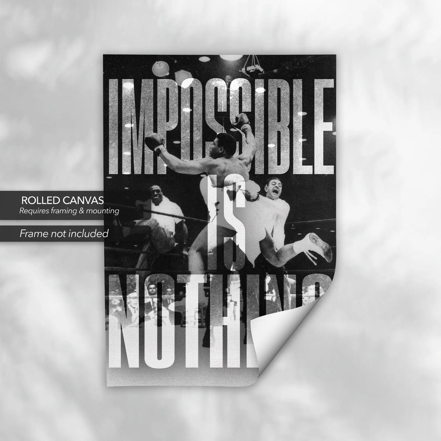 Muhammad Ali ‘Impossible is Nothing’ Canvas Wall Art | Poster Print Canvastoria