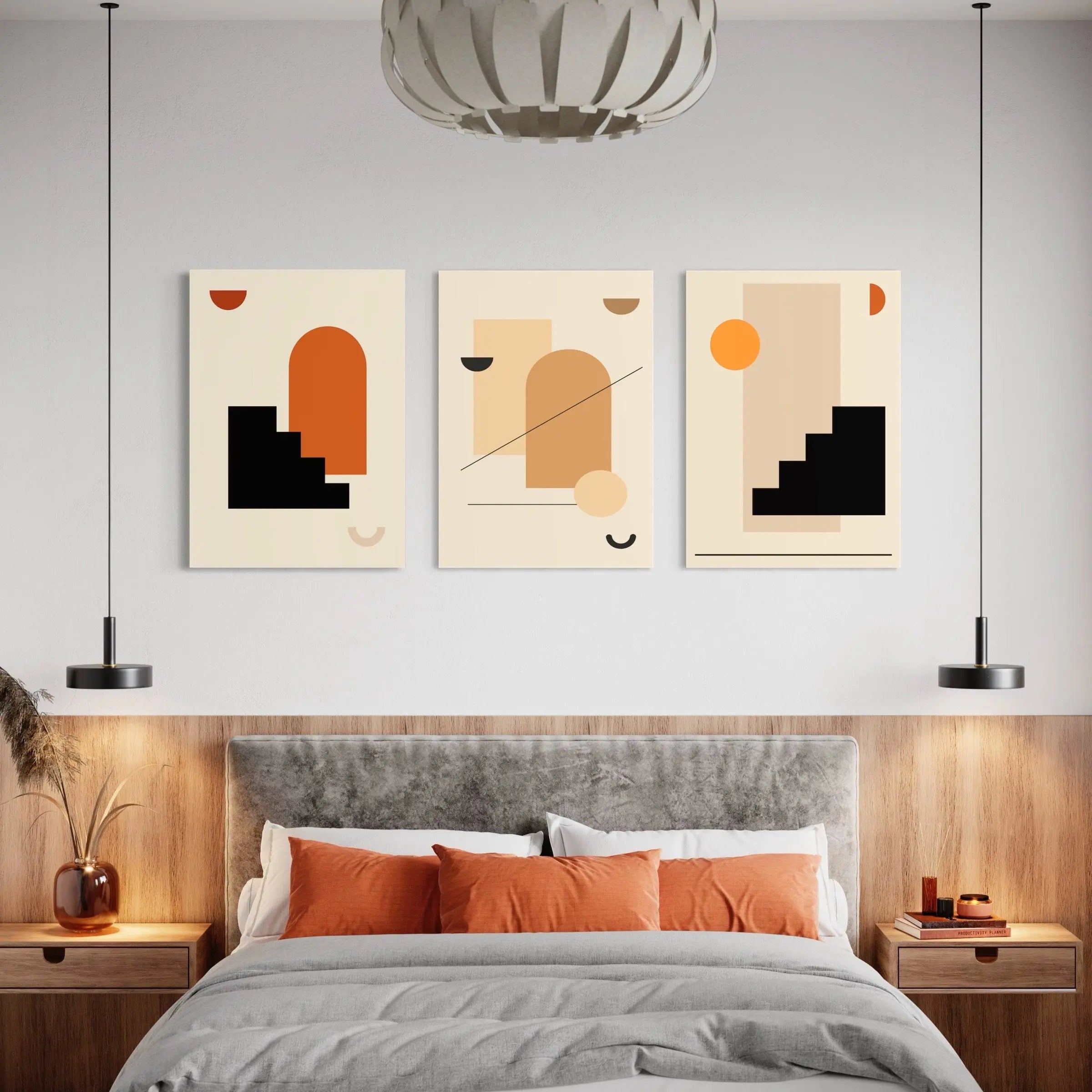 Geometric Boho Set Of 3 Canvas | Poster Prints - Canvastoria