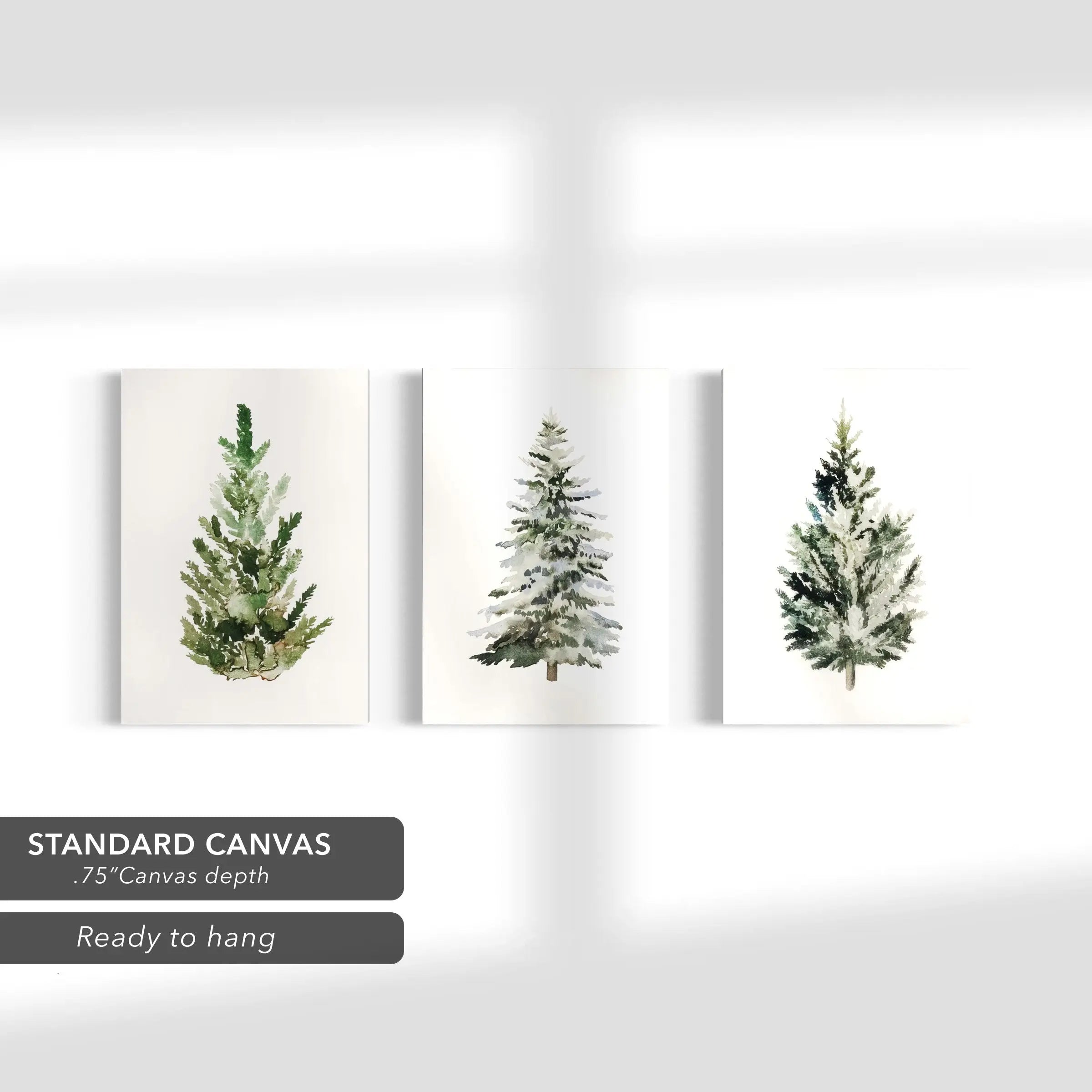 Christmas Tree Minimalist Set of 3 Canvas Art | Poster Print Canvastoria