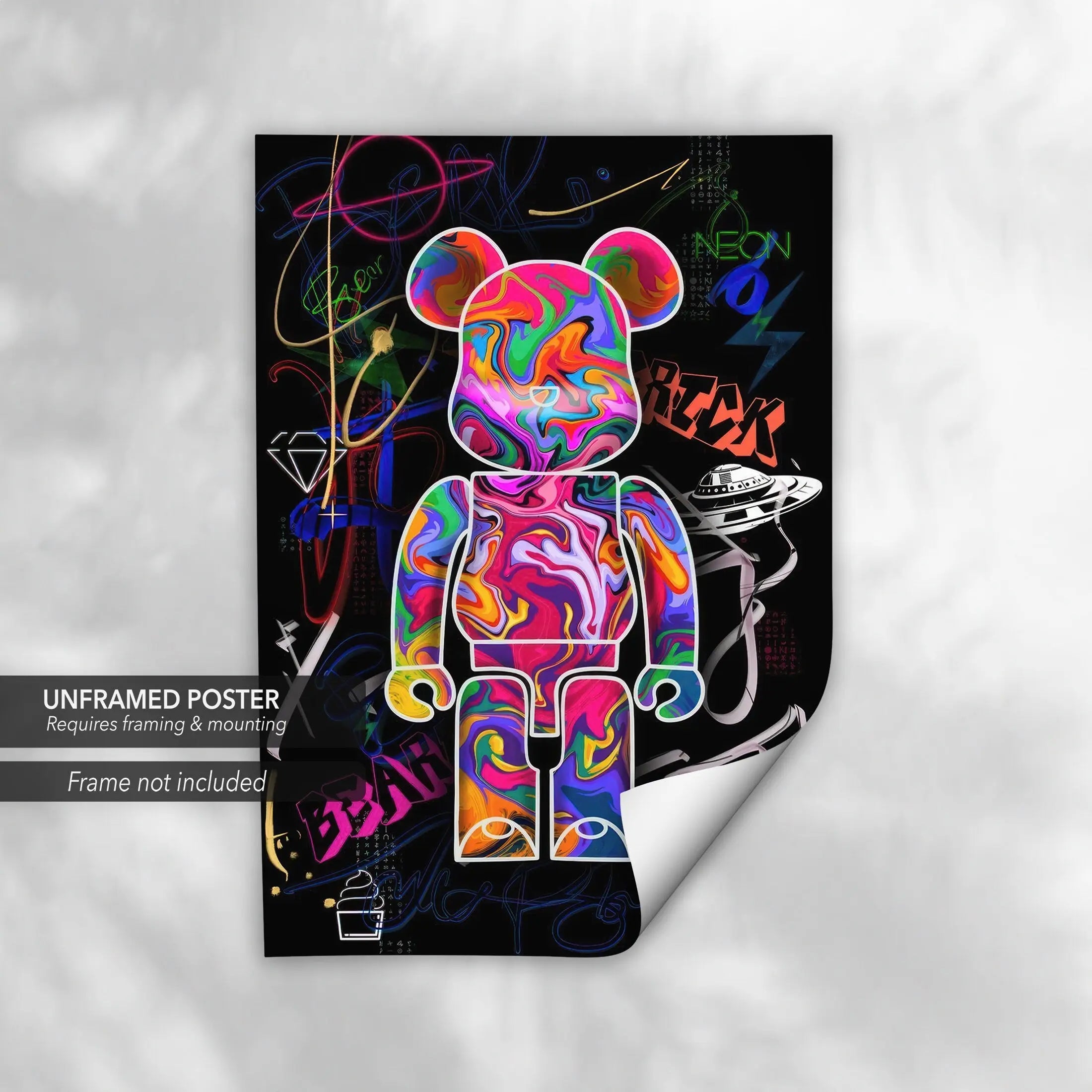 Funny Be@rbrick Modern Canvas Art | Poster Print Canvastoria