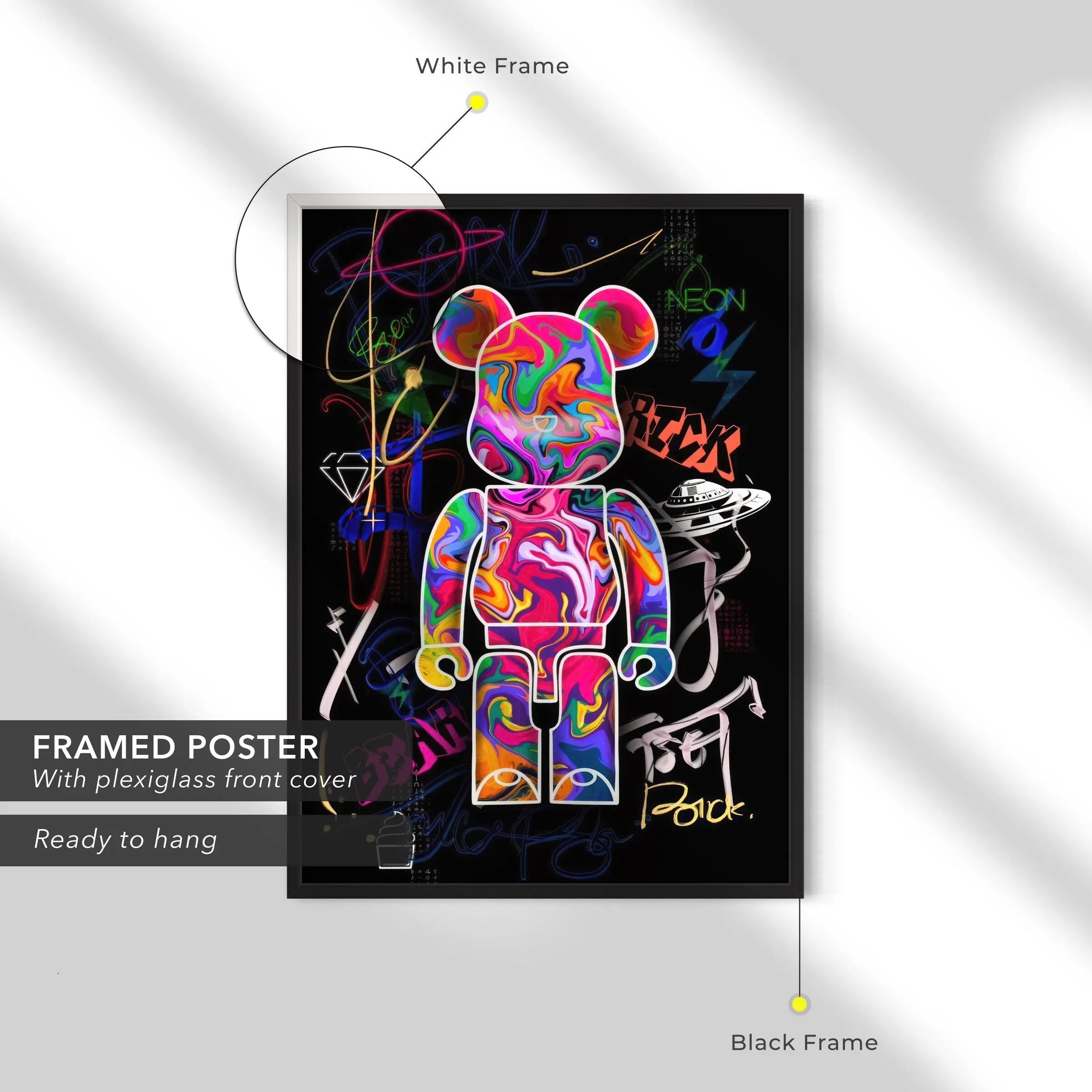 Funny Be@rbrick Modern Canvas Art | Poster Print Canvastoria