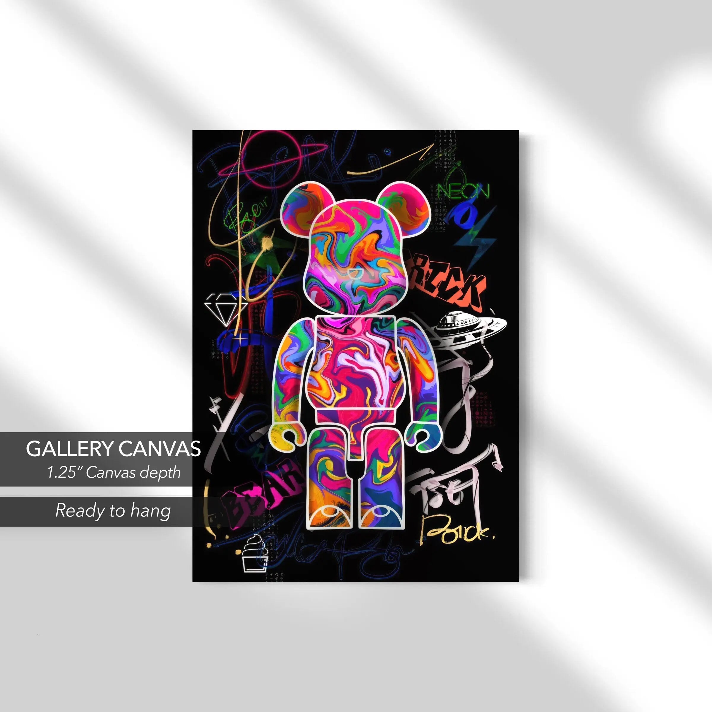 Funny Be@rbrick Modern Canvas Art | Poster Print Canvastoria